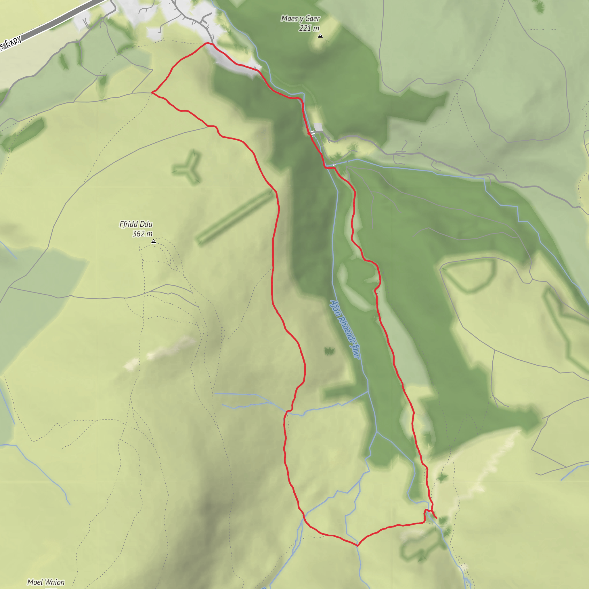 Aber Falls Circular mobile static map
