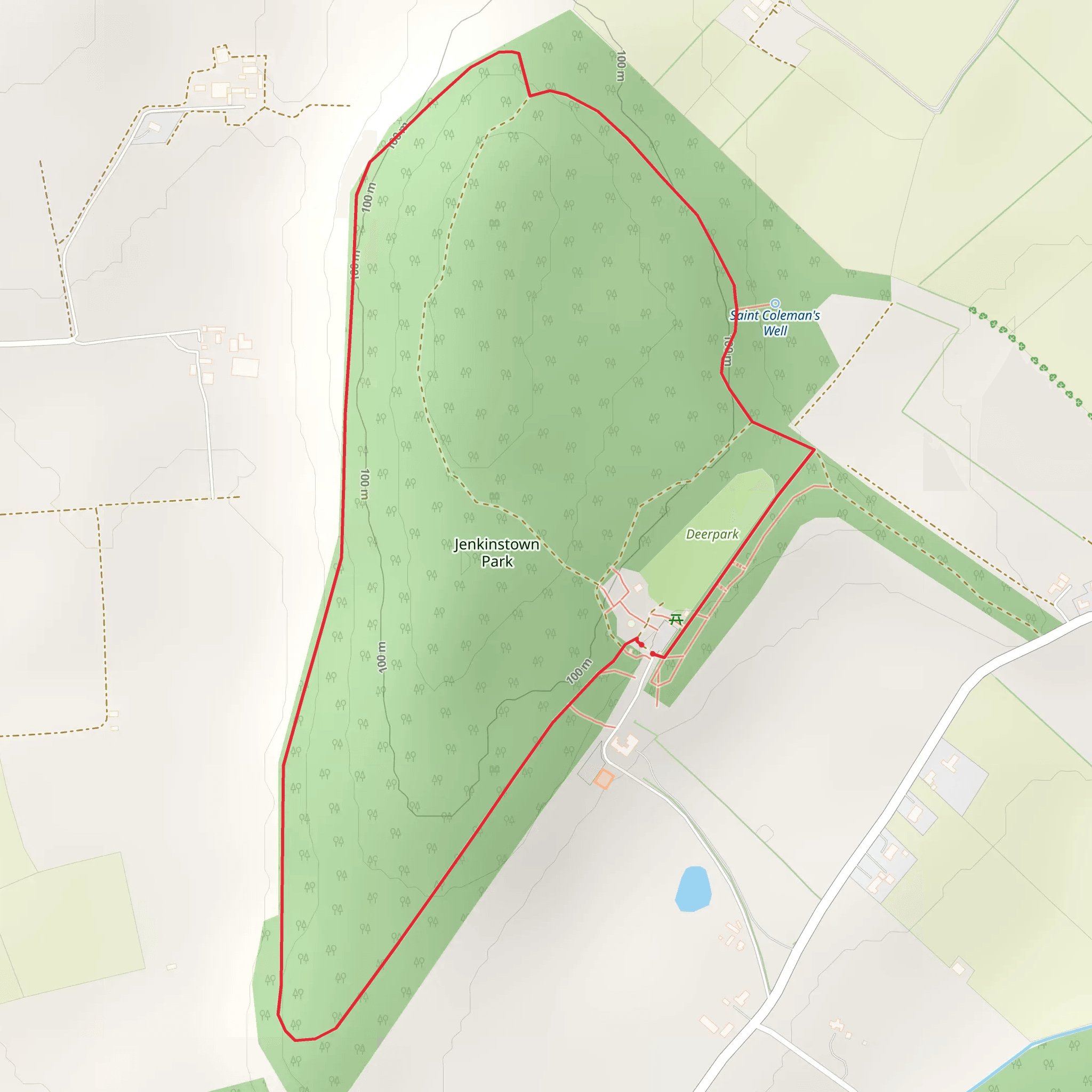 Jenkinstown Wood - Jenkinstown Wood Loop mobile static map