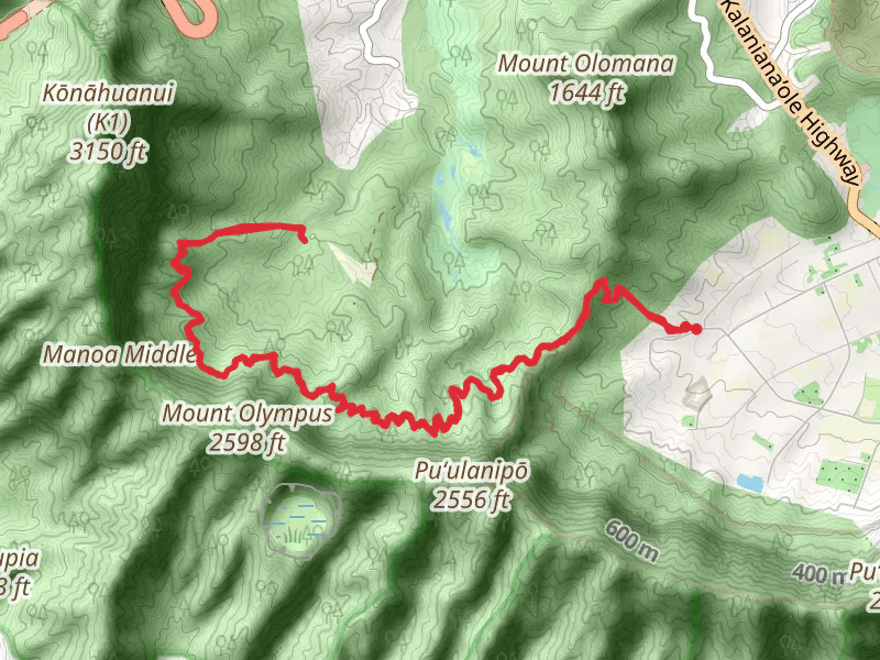Maunawili Trail Out and Back
