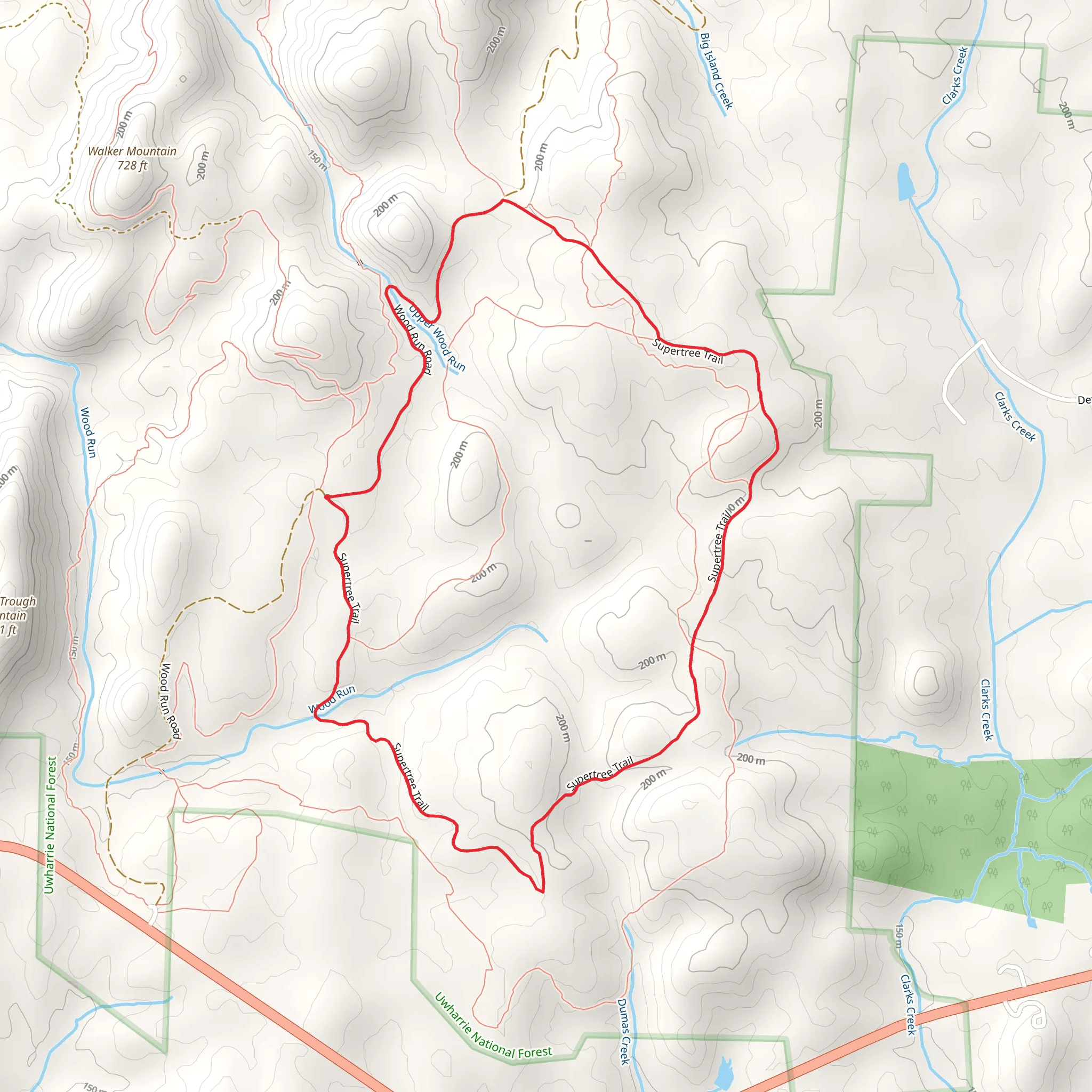 Wood Run Loop mobile static map