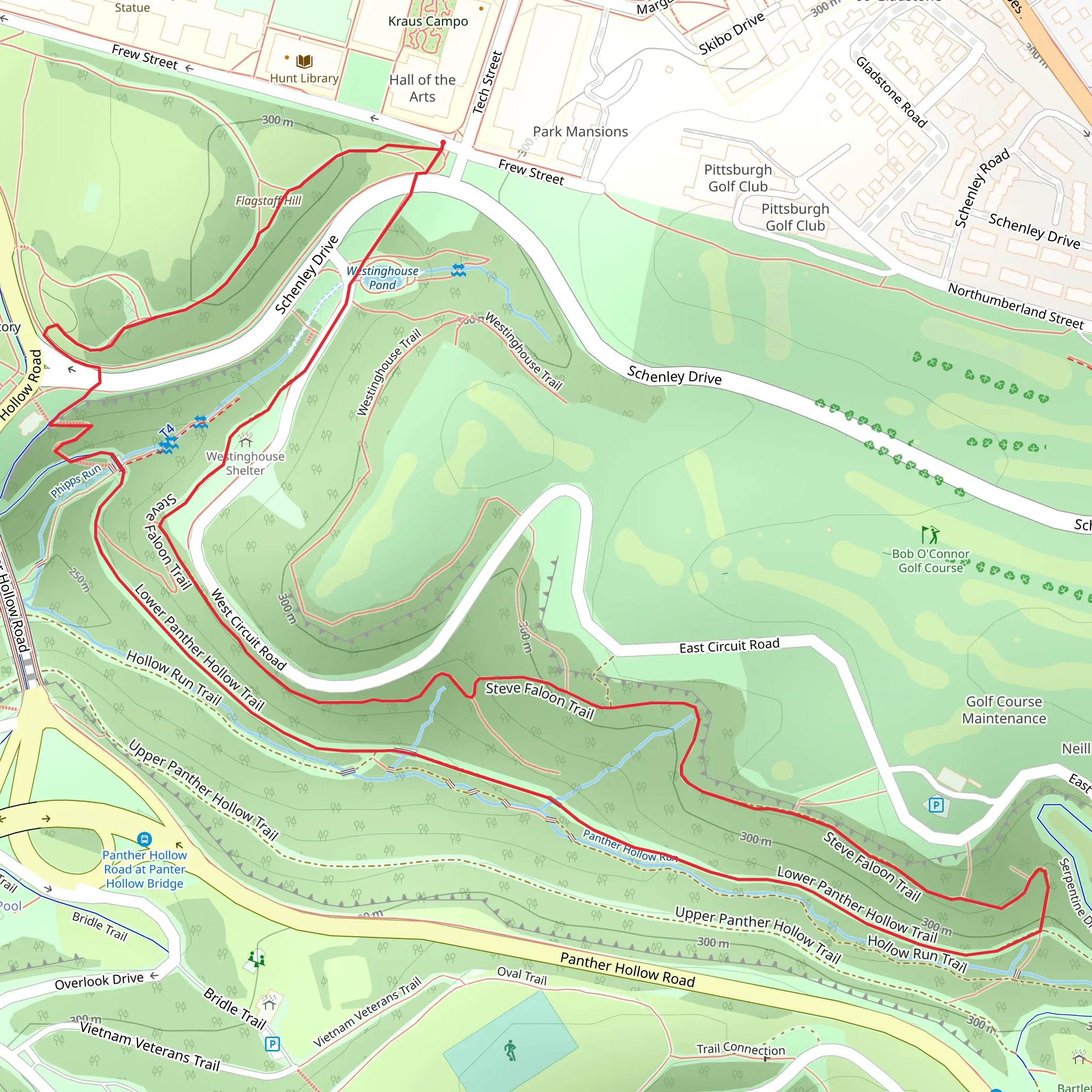 Scheneley Park Loop Trail mobile static map