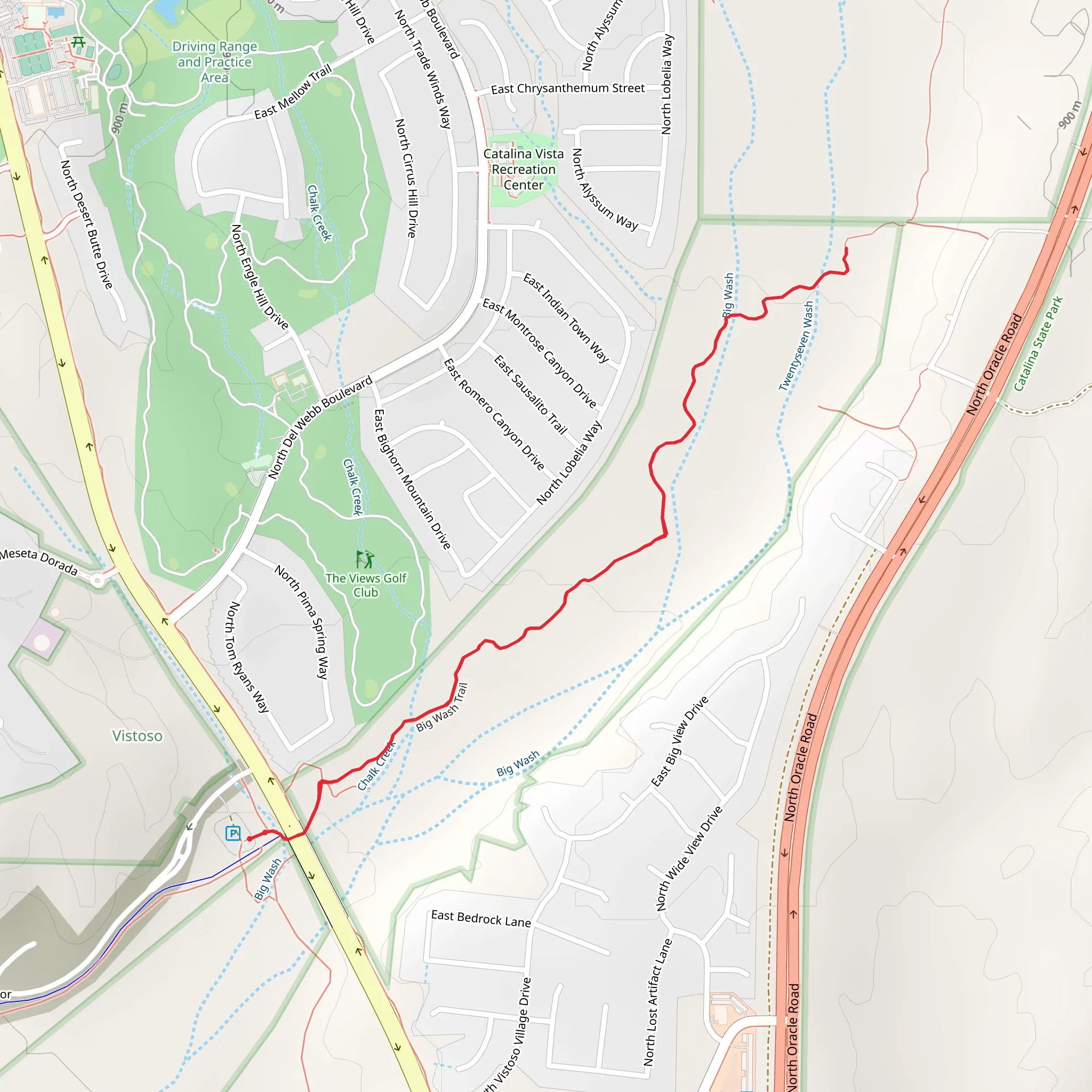 Big Wash Trail mobile static map