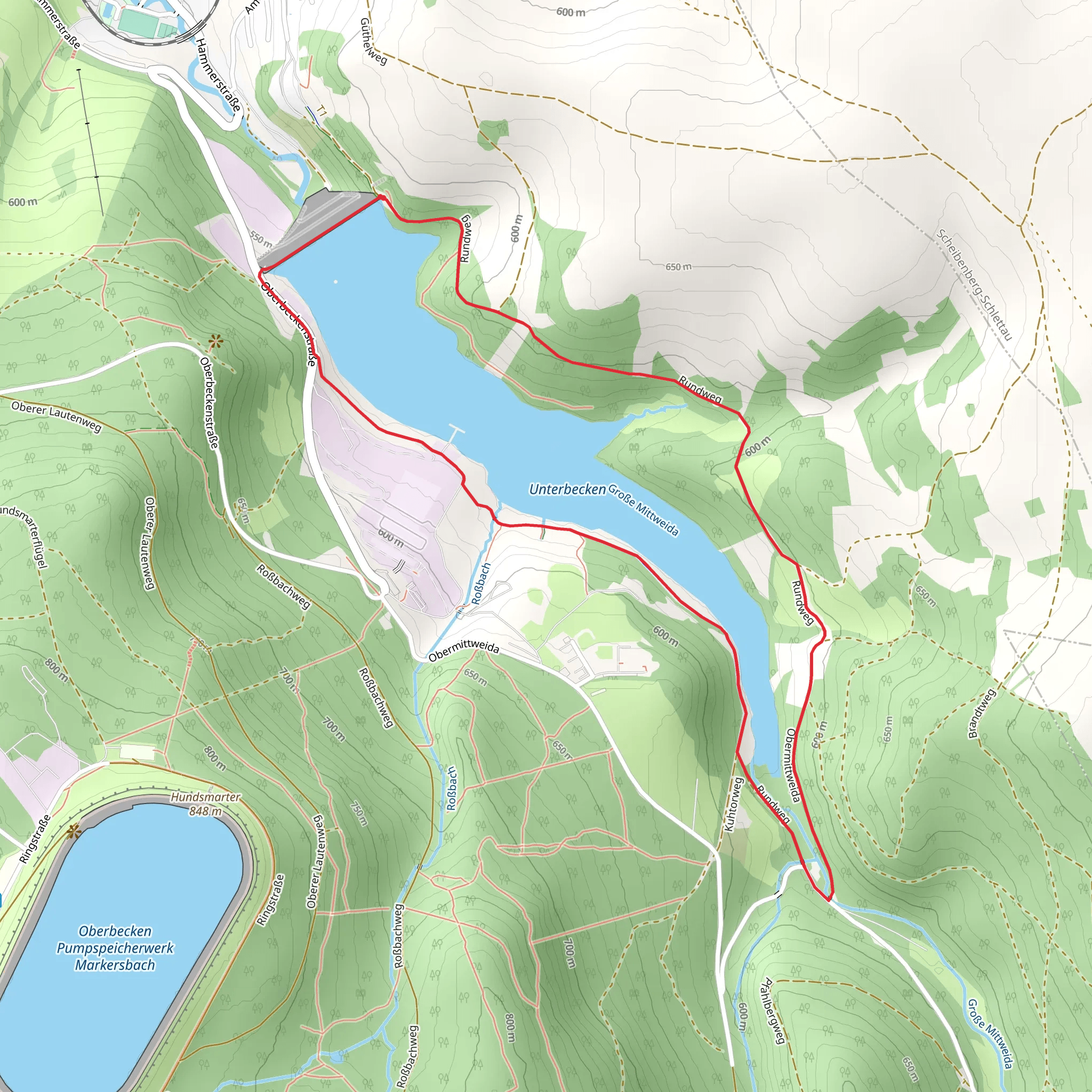 Unterbecken via Rundweg mobile static map