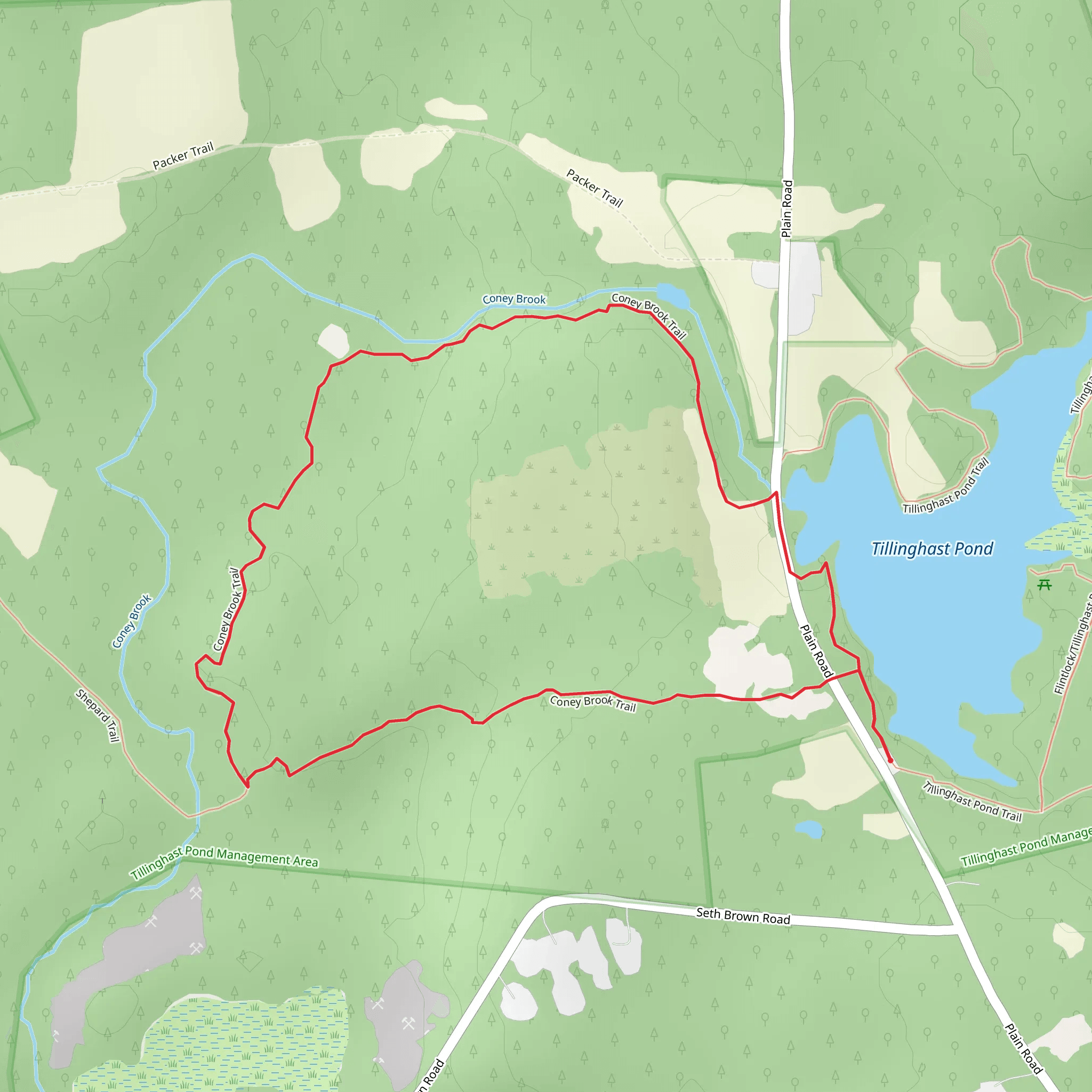 Coney Brook Loop Trail mobile static map
