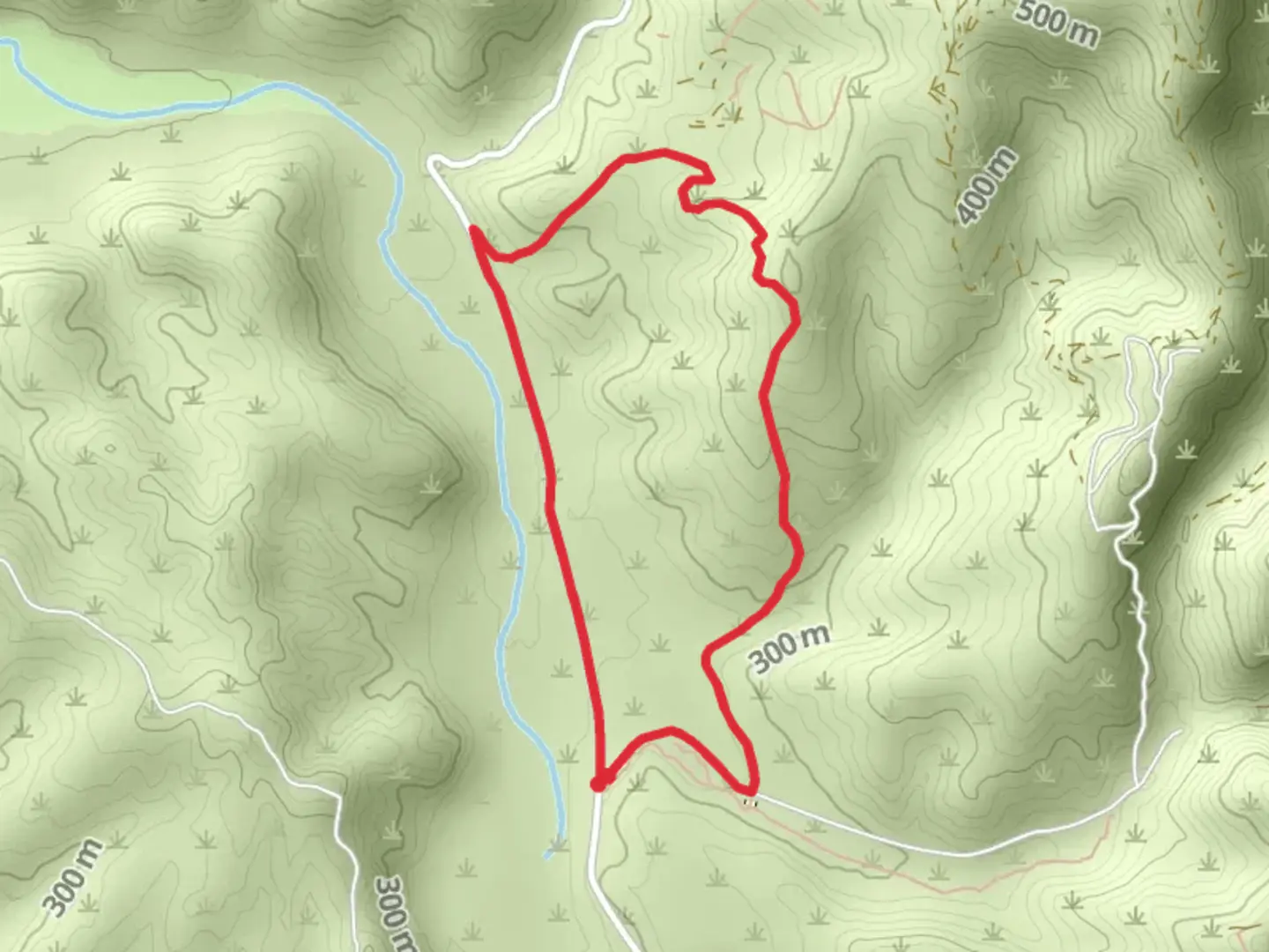 An image depicting the trail Black Star Canyon Road and Baker Canyon Road Loop and its surrounding area.