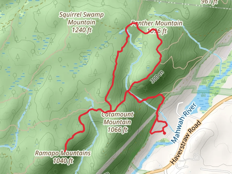 Ramapo Mountains and Panther Mountain Loop via Suffern Bear Mountain Trail