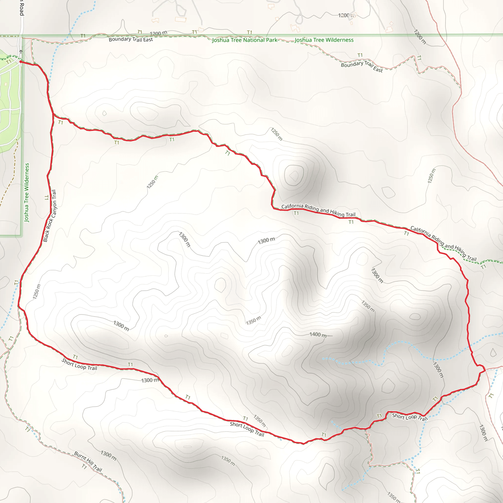 California Hiking Trail mobile static map