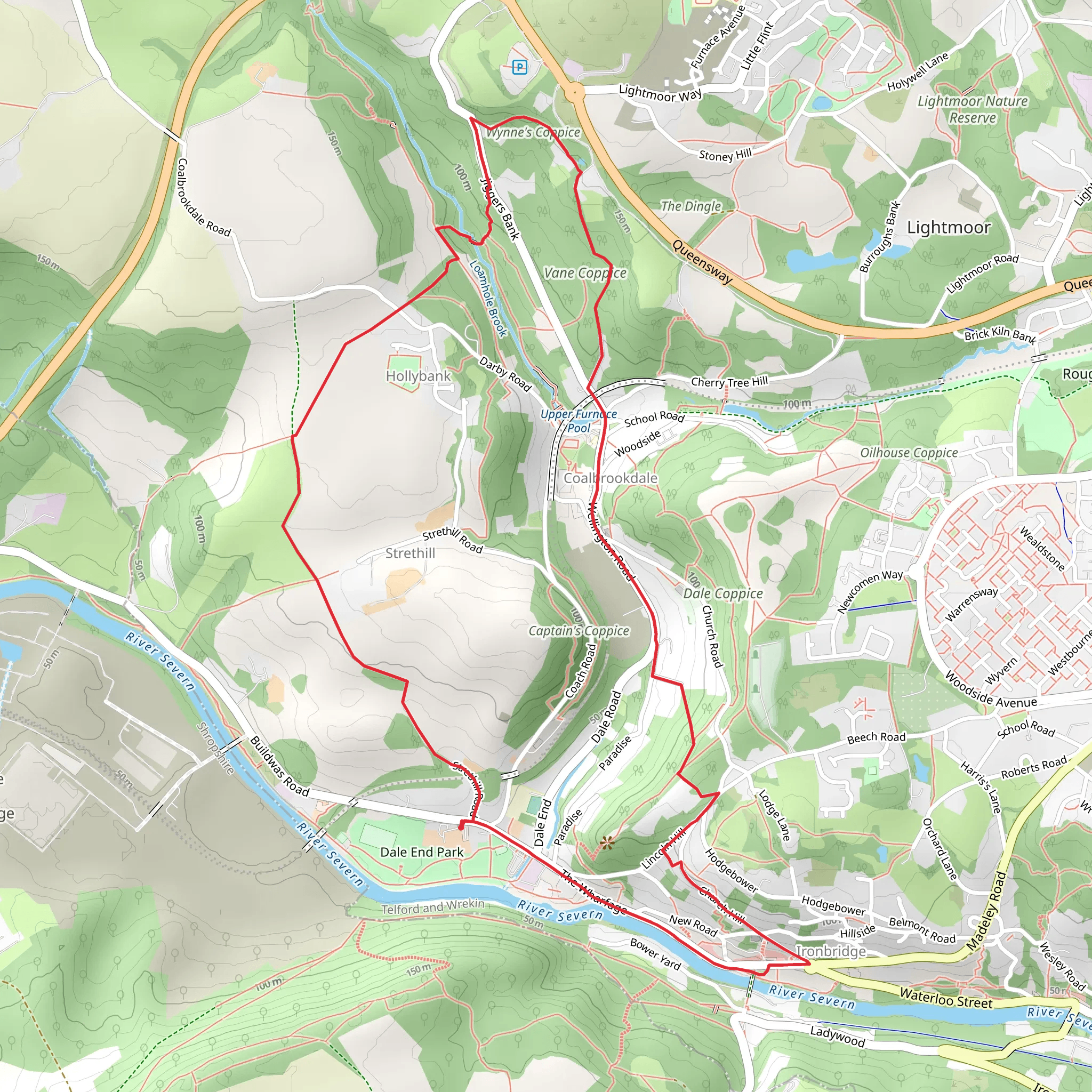 Wynne's Coppice and The Gorge Country Park mobile static map