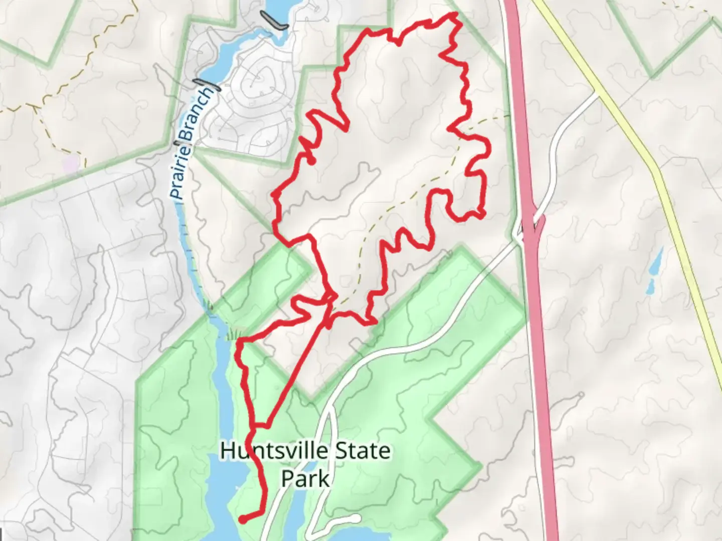 An image depicting the trail Akokisa Trail and NWCC Loop and its surrounding area.