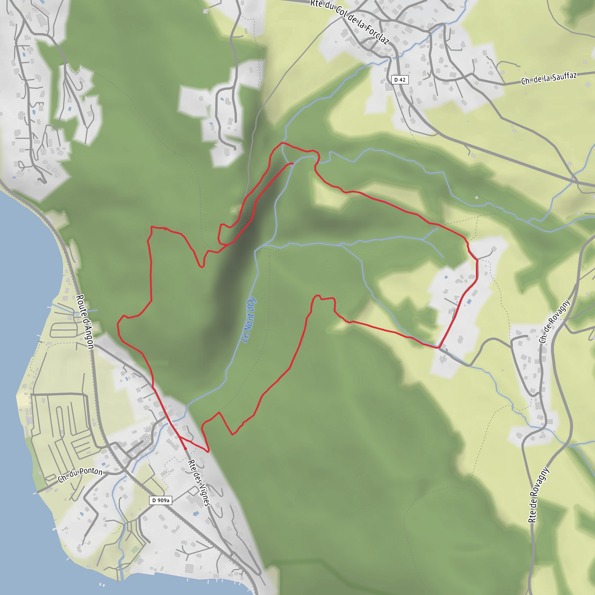La boucle d'Angon & Rovagny mobile static map