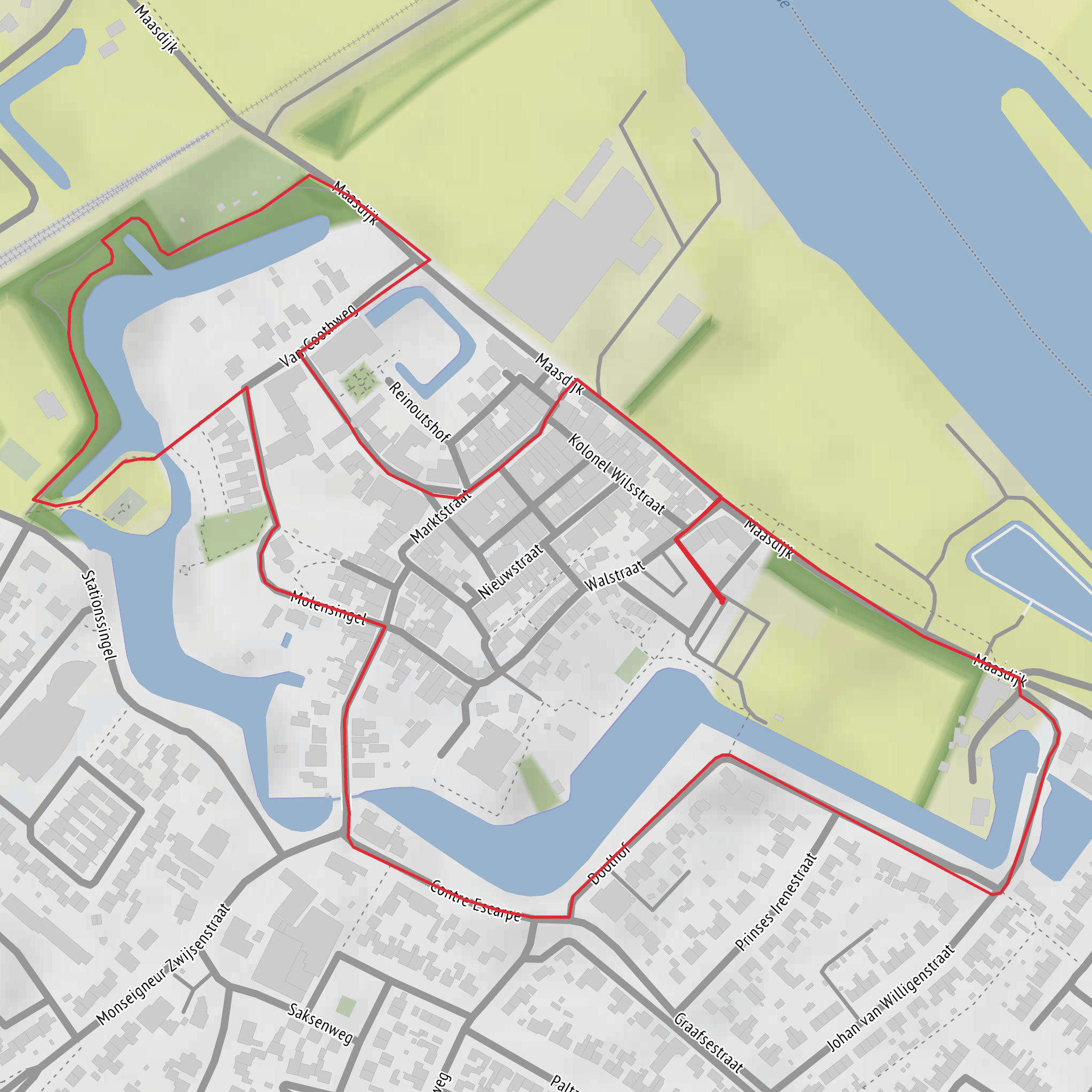 Stadswandeling Ravenstein mobile static map