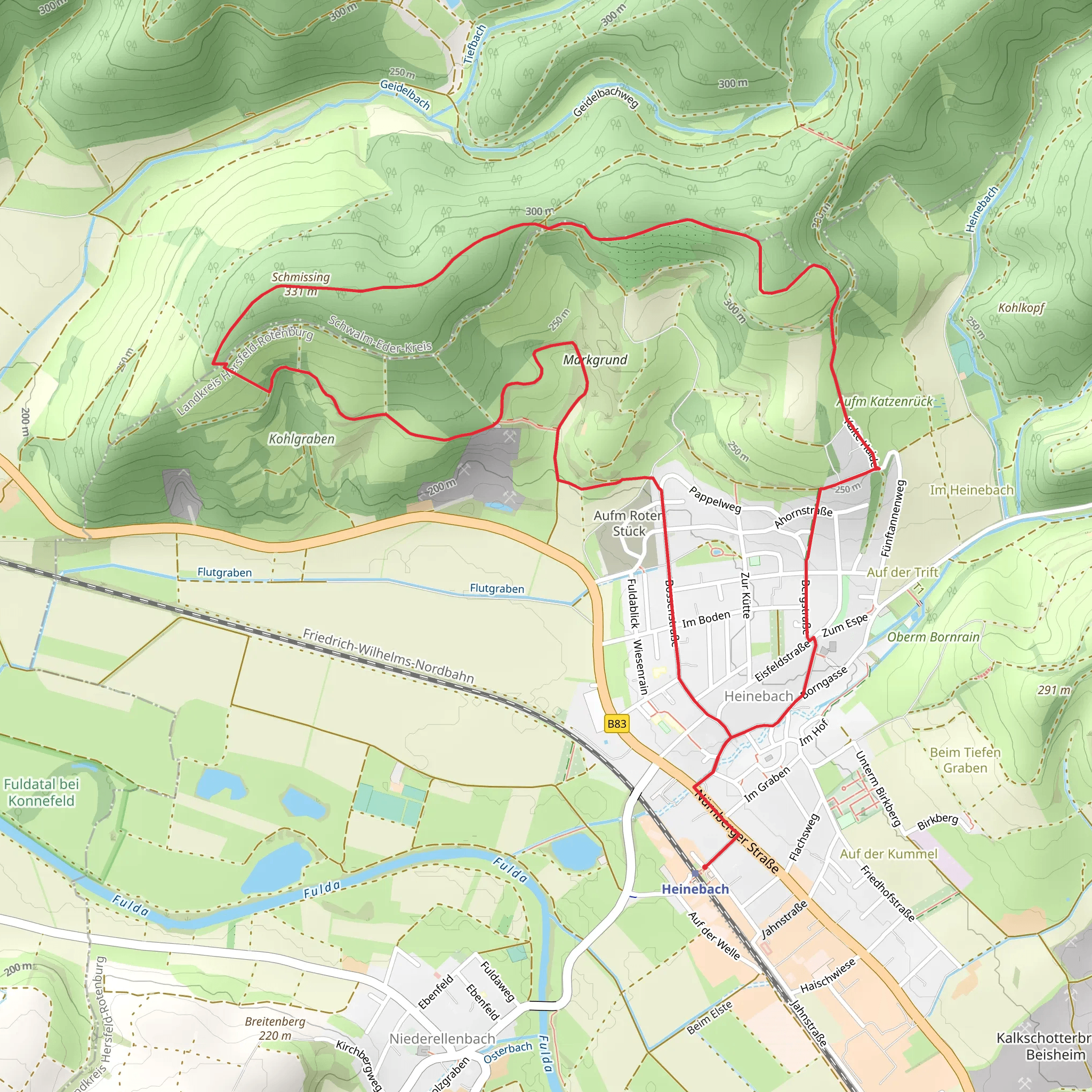 Eiszeitwanderweg mobile static map