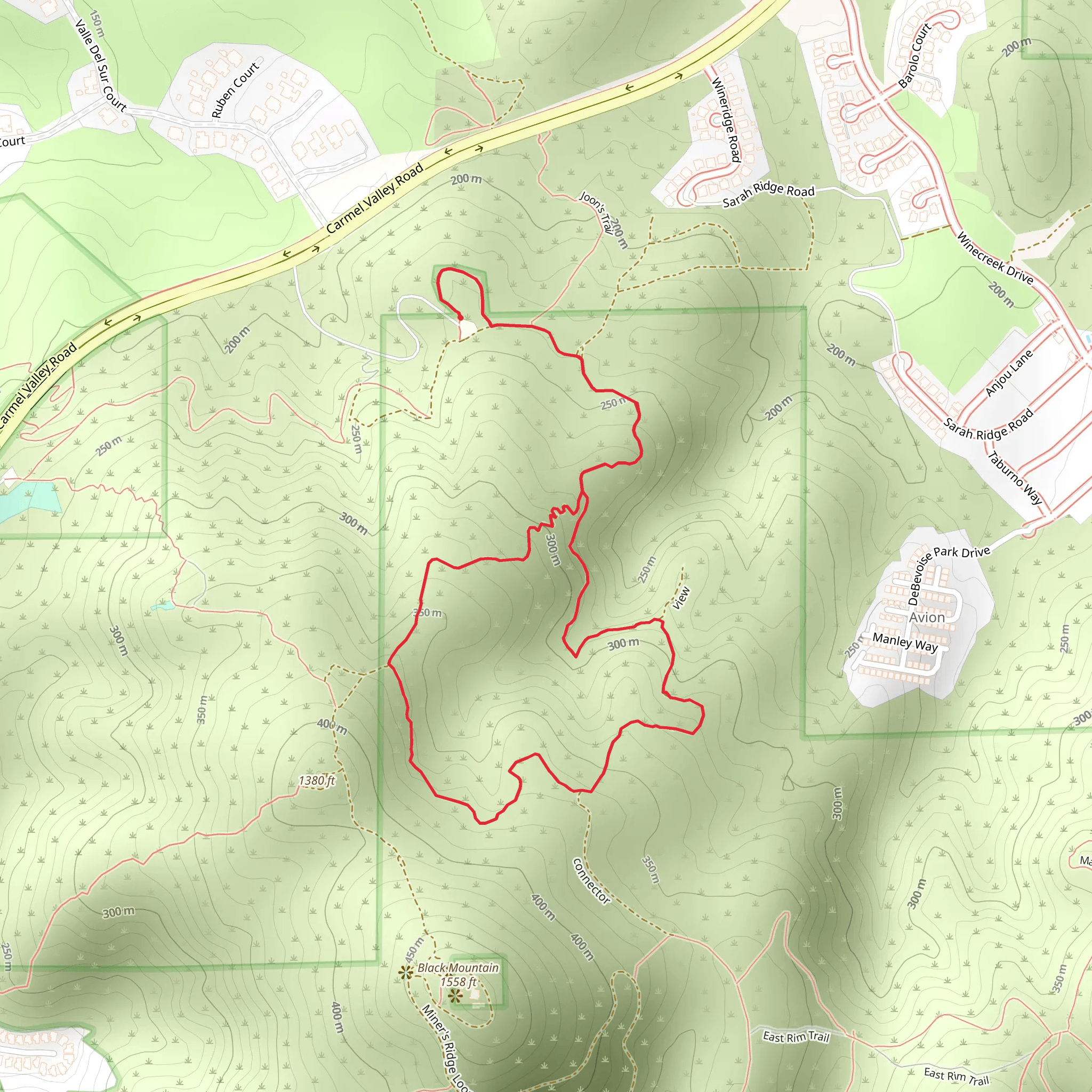 Miner's Ridge Loop Trail mobile static map