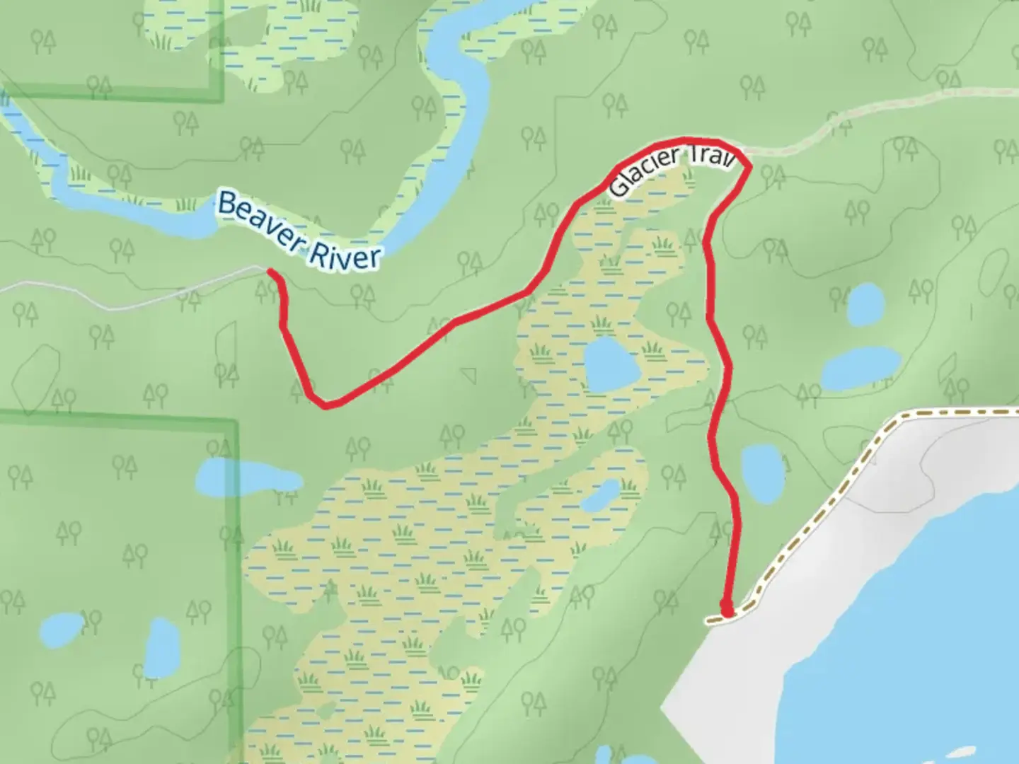 An image depicting the trail Glacier Trail and its surrounding area.