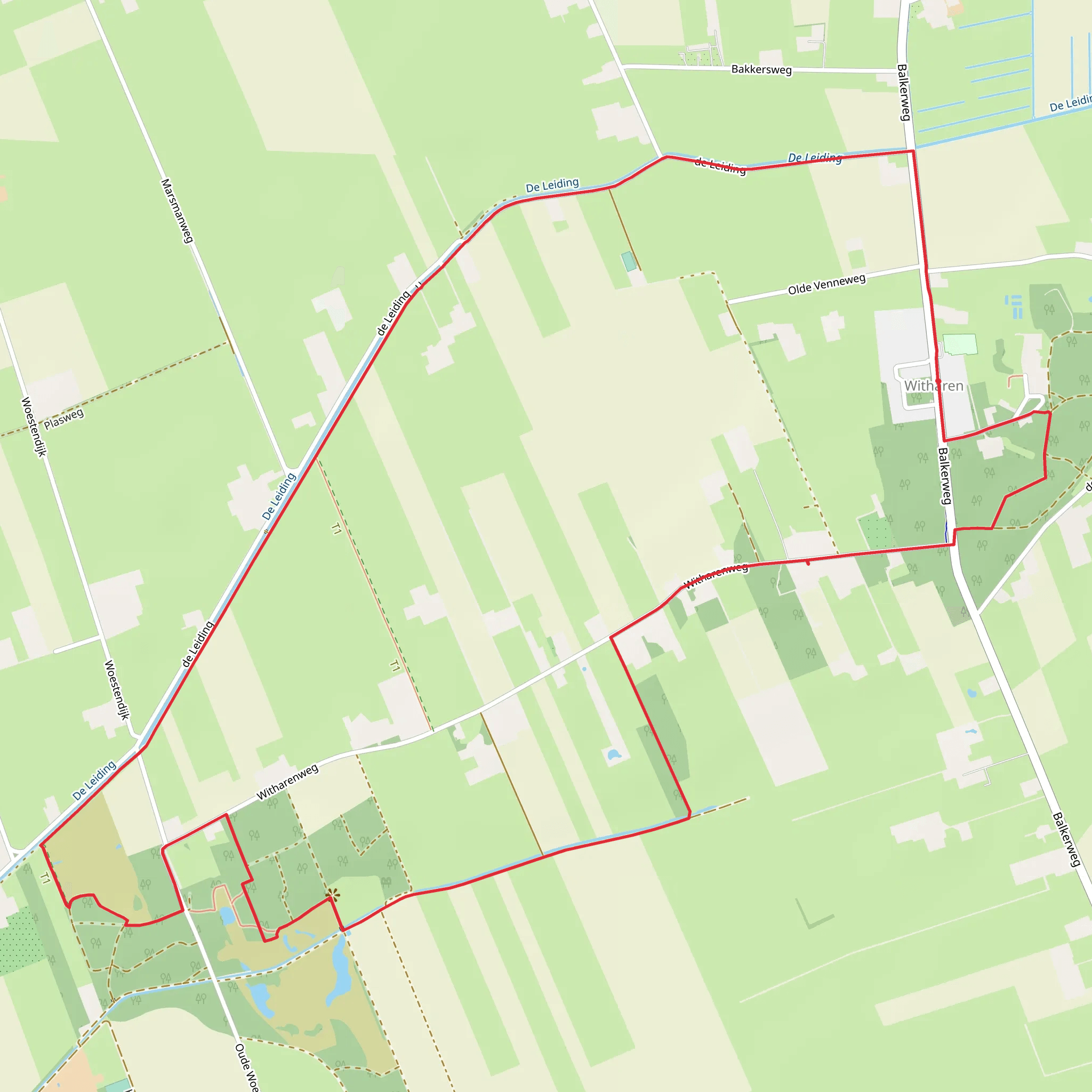 Witharen and De Leiding Loop mobile static map