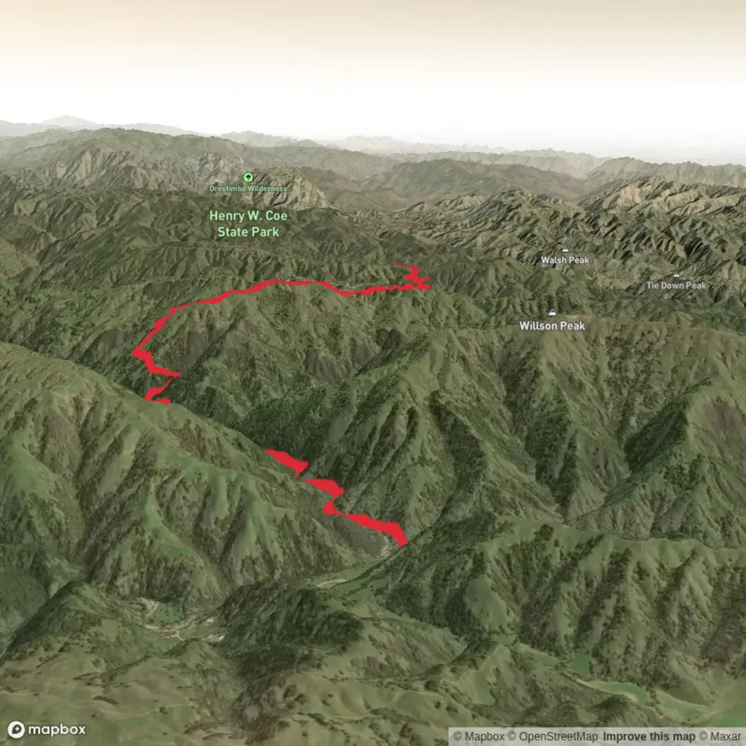 An image depicting the trail Hunting Hollow to Coit Lake (Copy) and its surrounding area.