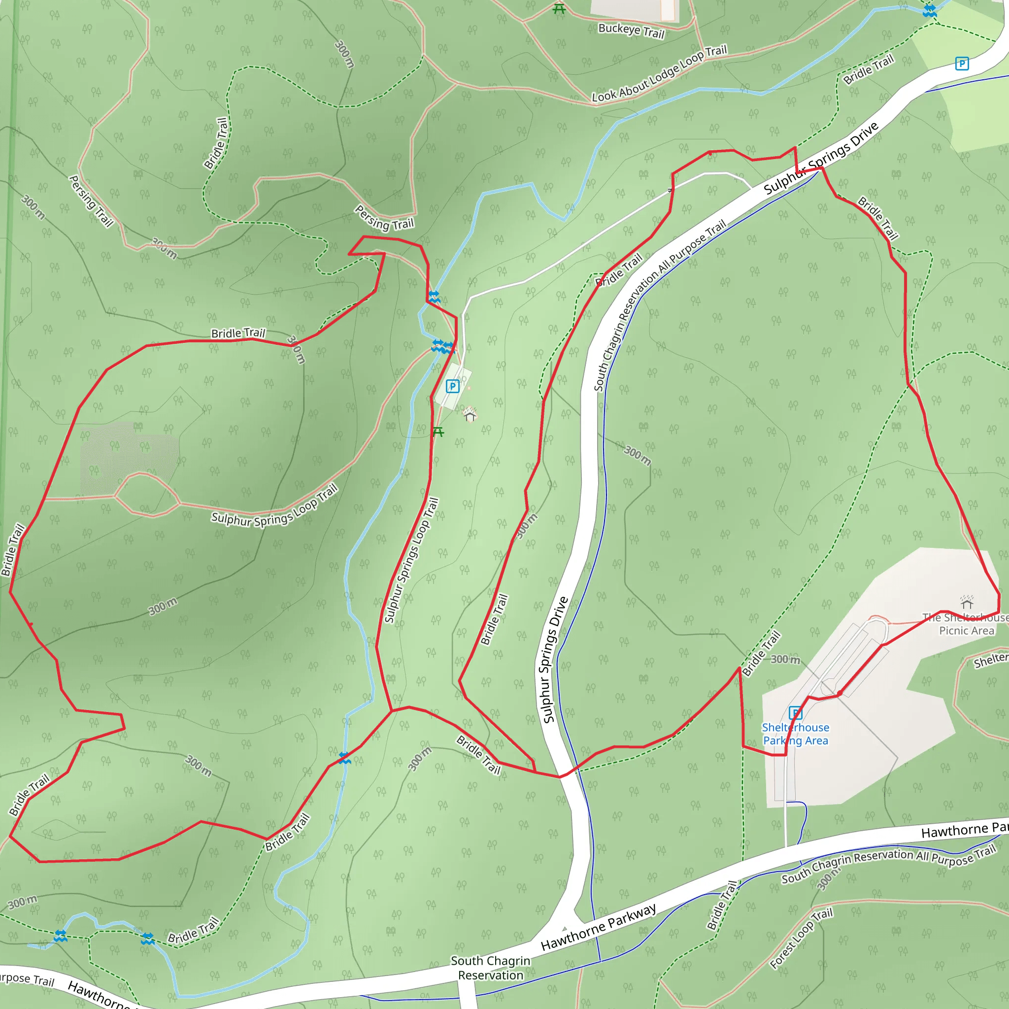 Bridle - Sulphur Springs Loop Trail mobile static map