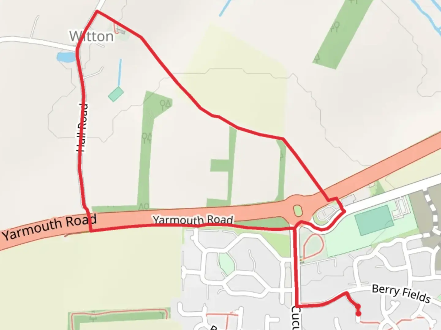 An image depicting the trail Witton Loop Walk and its surrounding area.