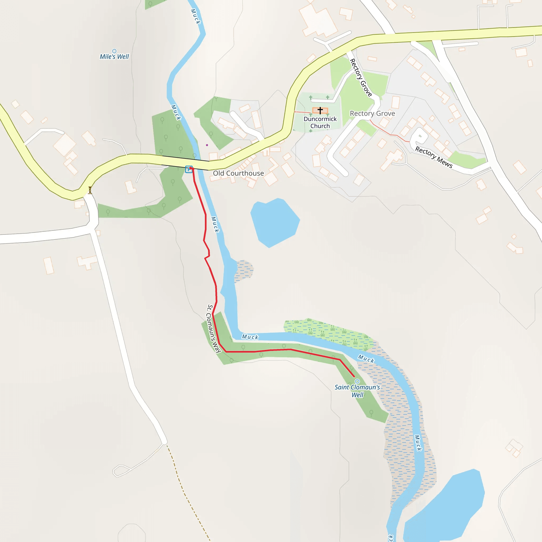 St Clomaun's Way mobile static map
