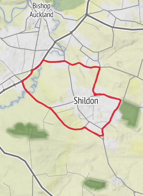 Hike from Shildon mobile static map