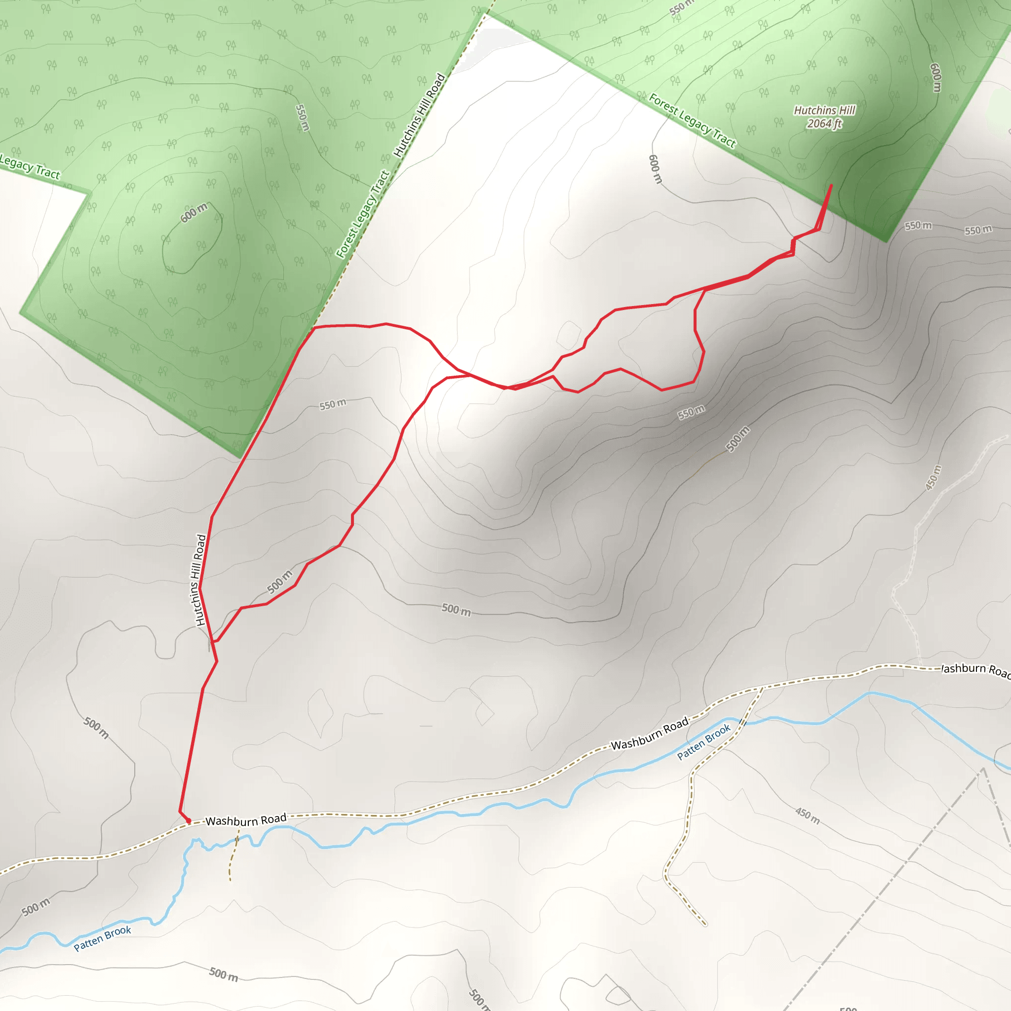 Hutchins Hill Trail mobile static map