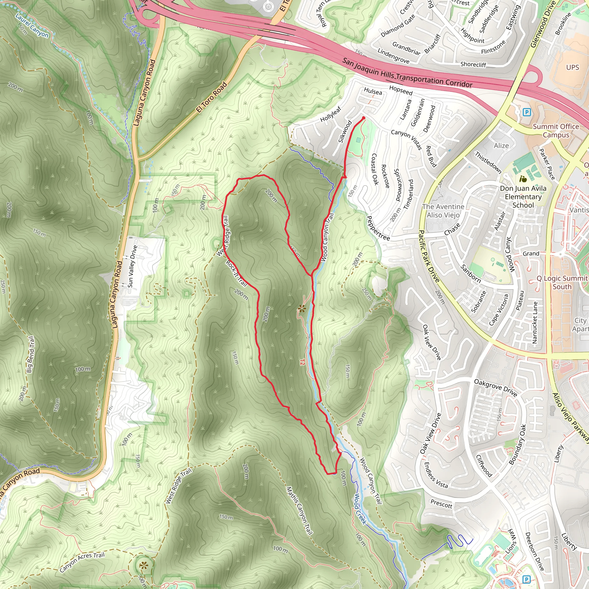 Vista and Lynx Loop Trail mobile static map