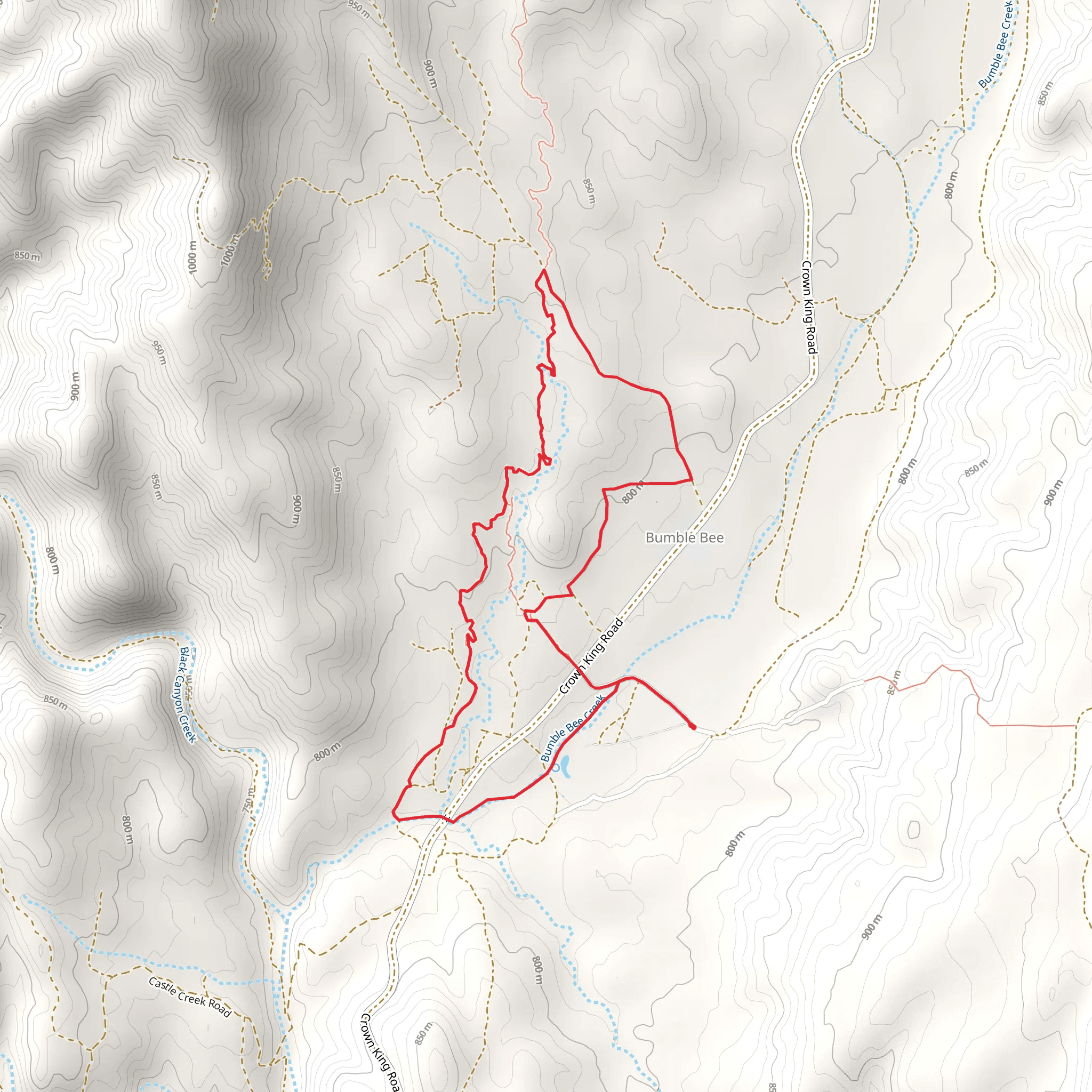 Bumble Bee Creek via Black Canyon Trail mobile static map