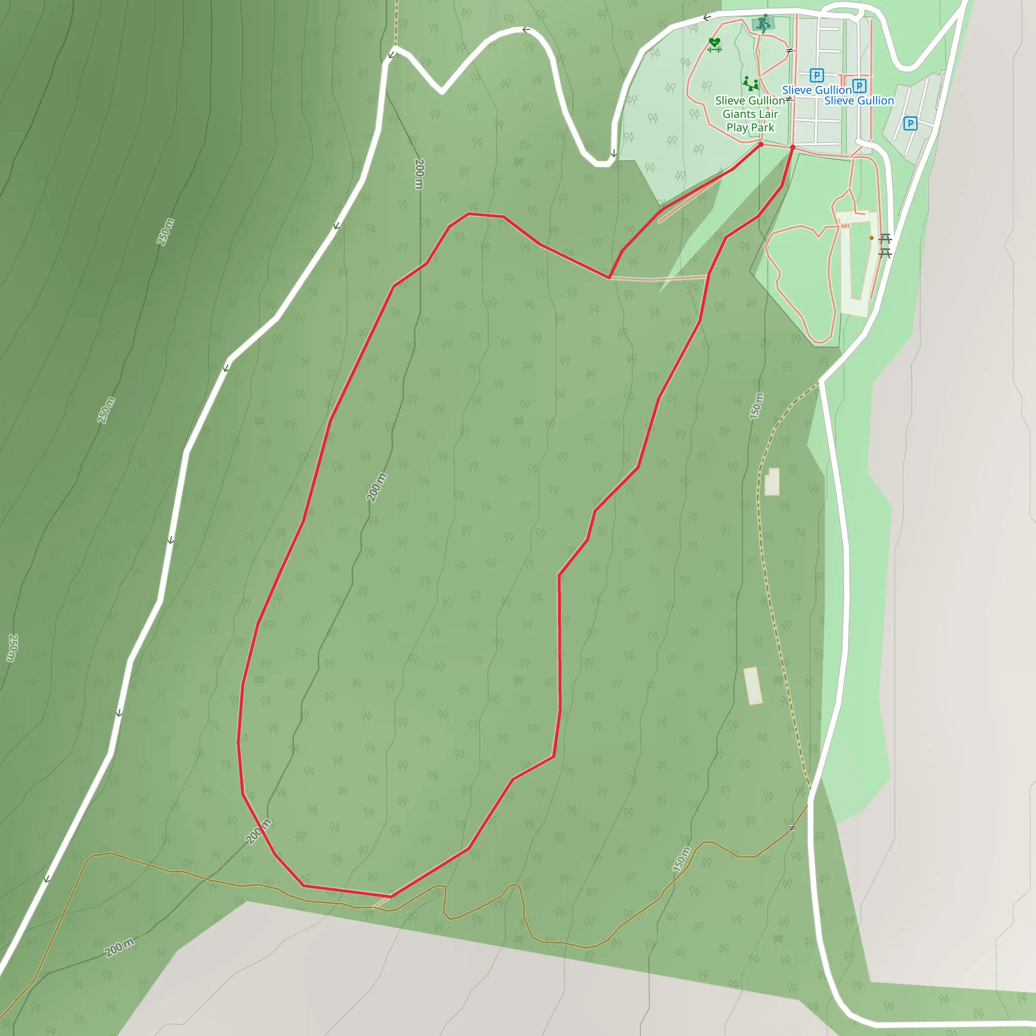 The Giant’s Lair Slieve Gullion mobile static map