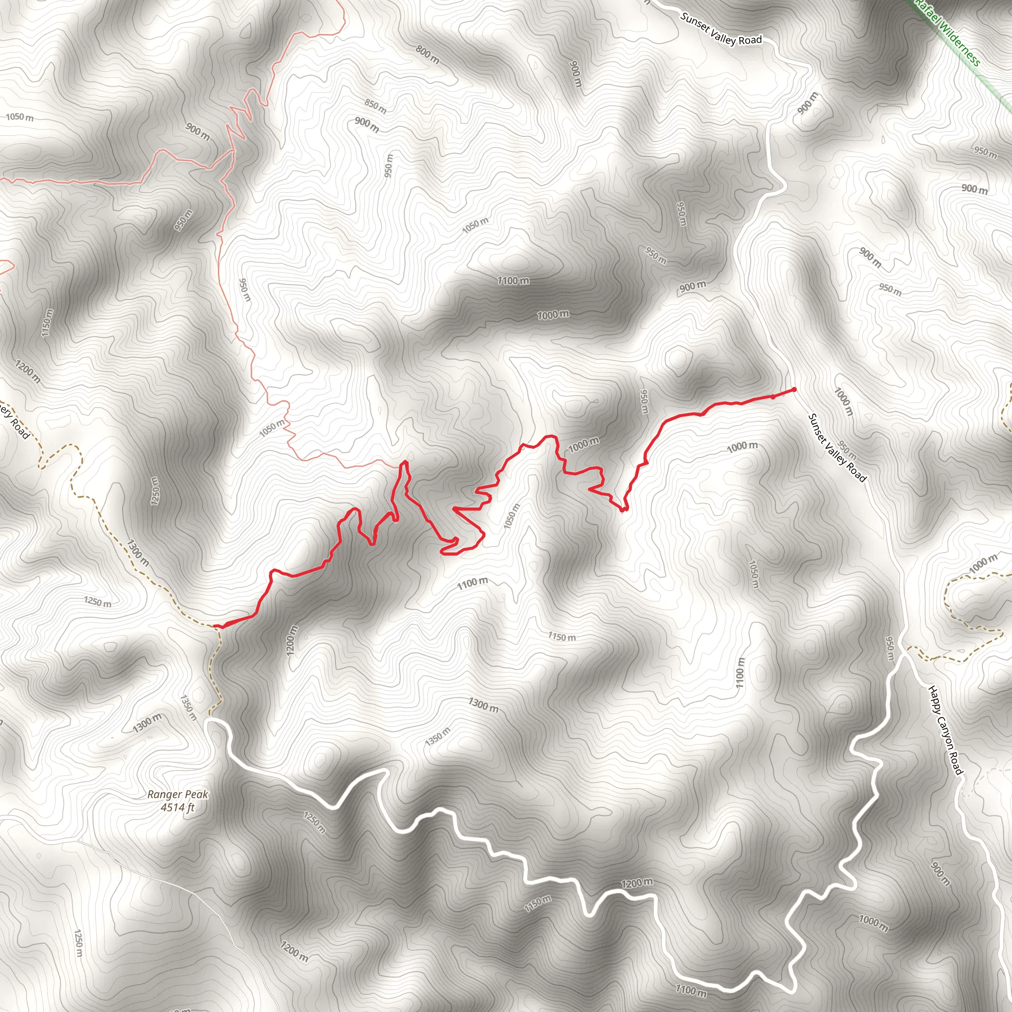 White Rock Trail mobile static map