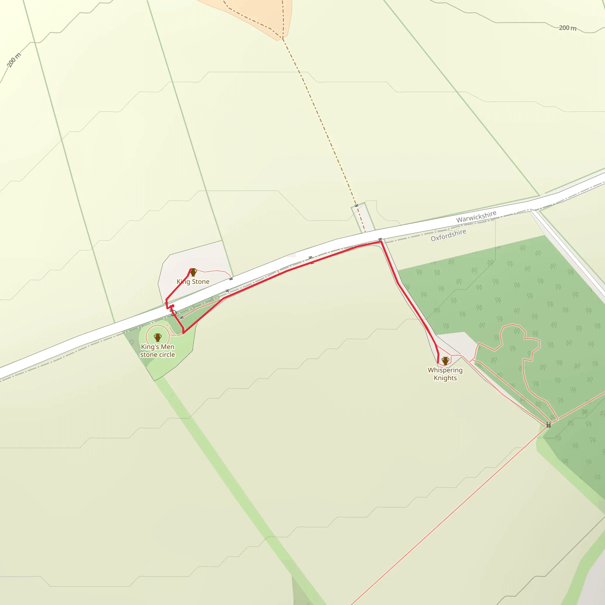 Rollright Stones mobile static map