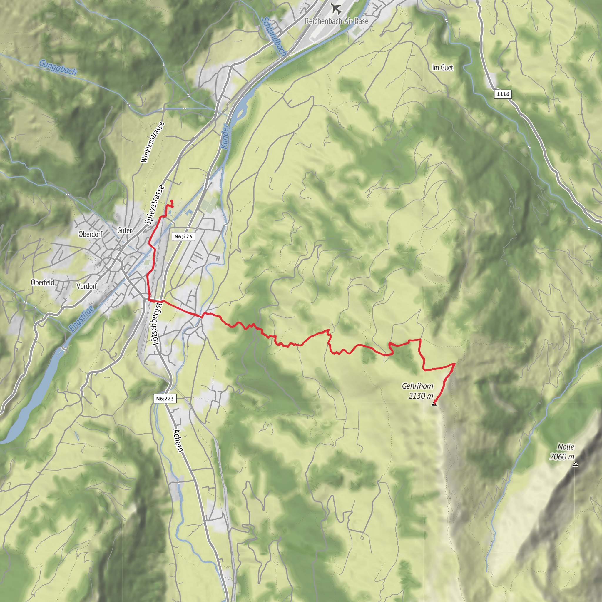 Gerihorn from Frutigresort mobile static map