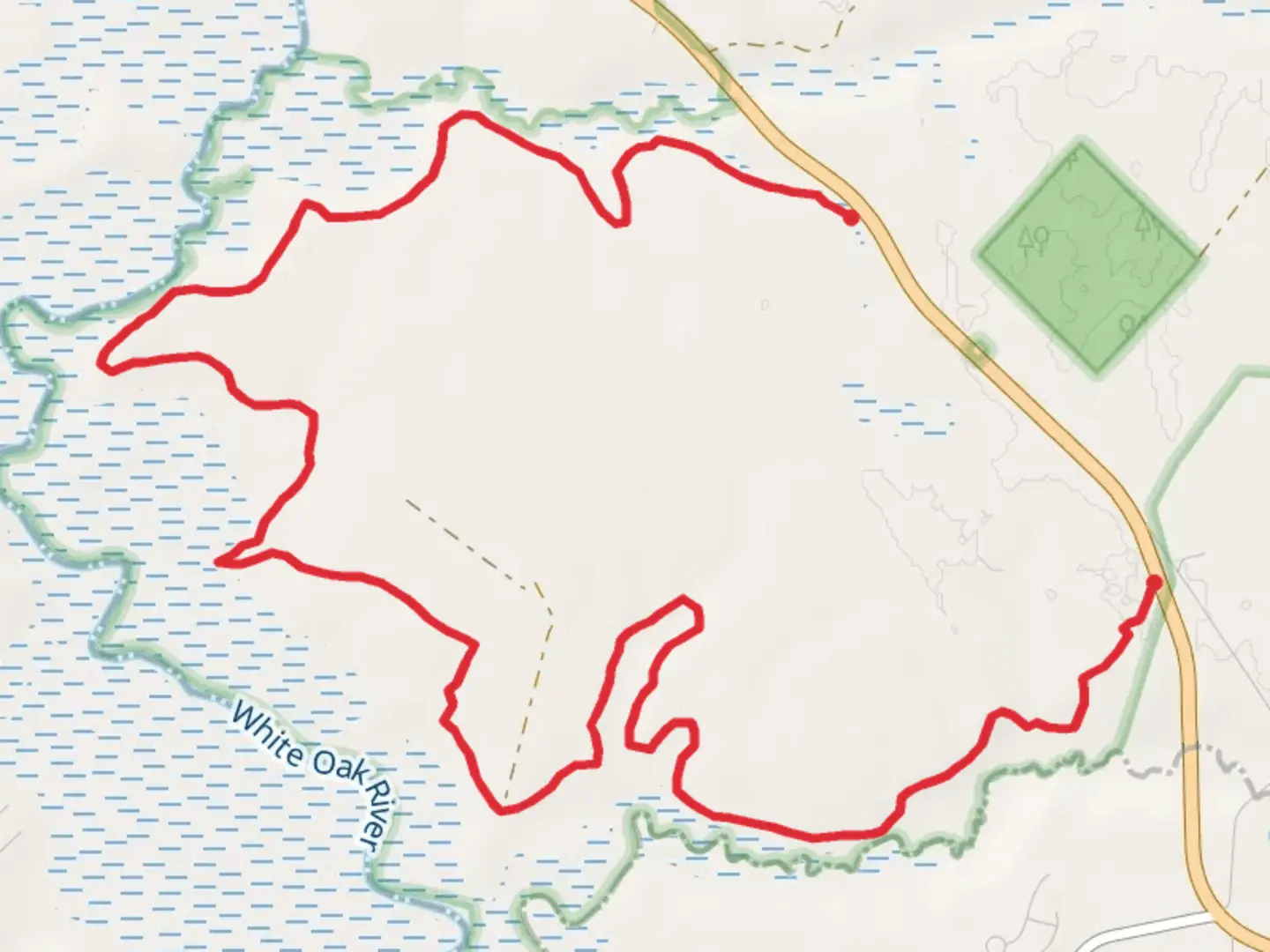 An image depicting the trail Weetock Trail and its surrounding area.