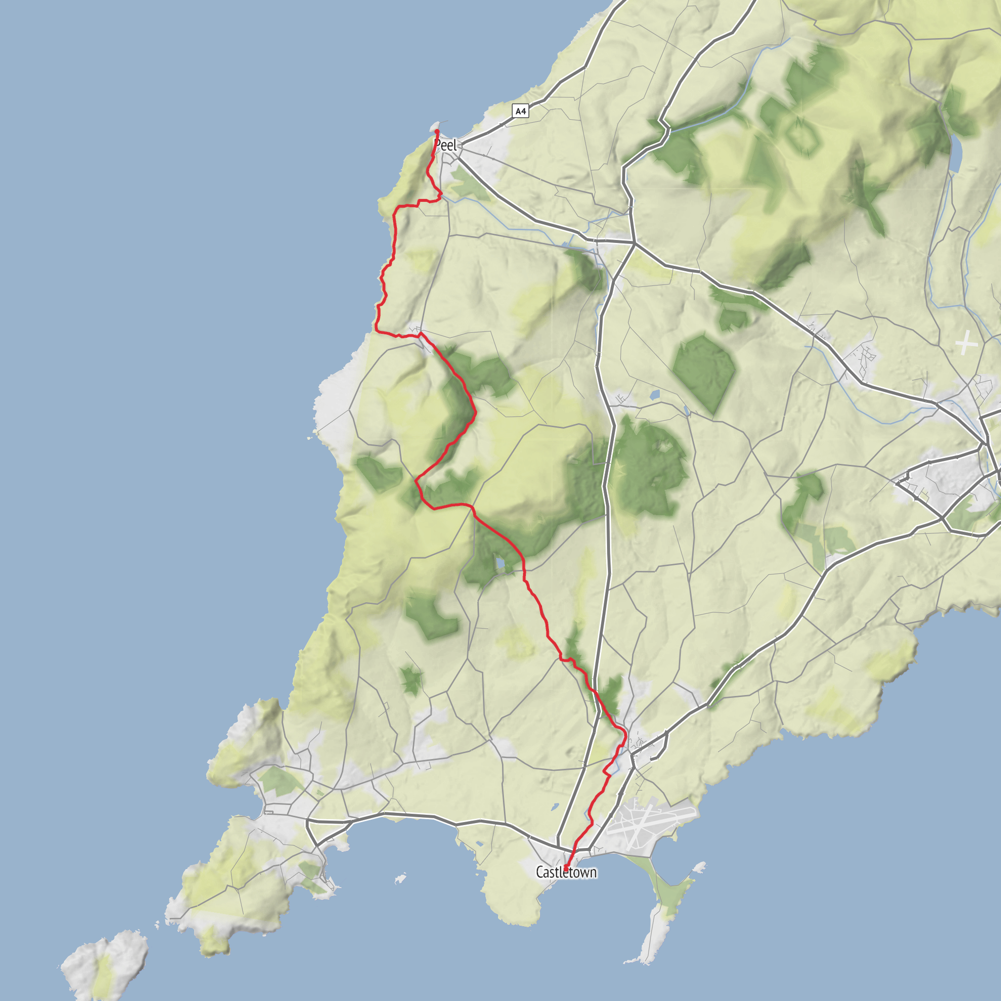 Castle to Castle Hike mobile static map