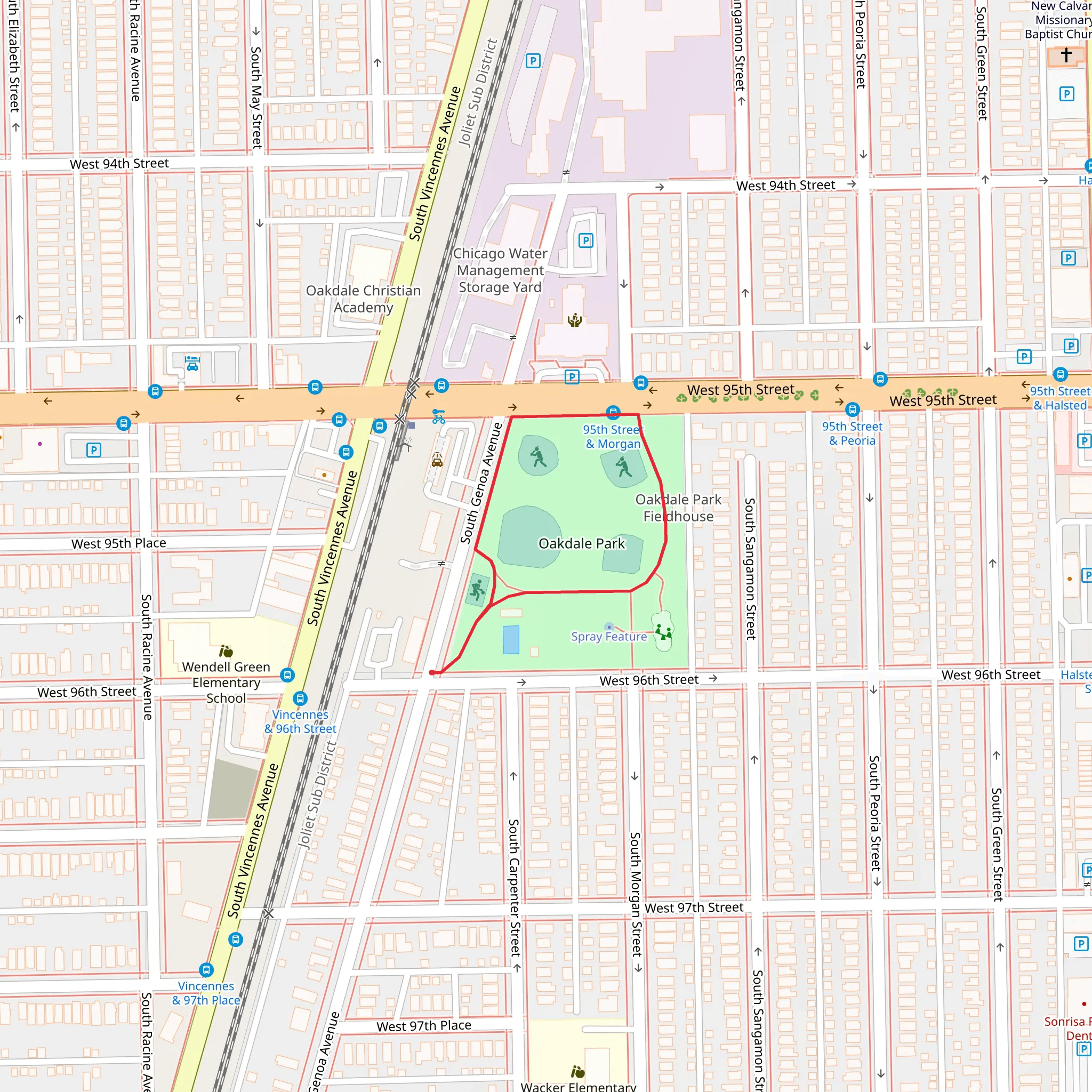 Oakdale Park Loop mobile static map