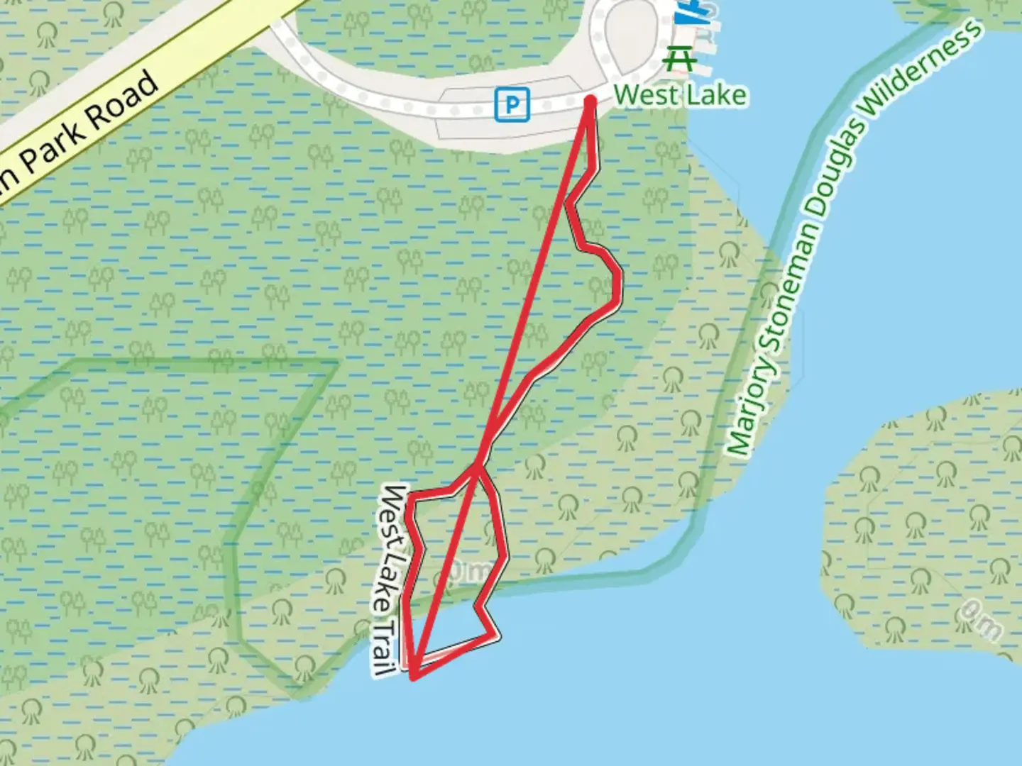 An image depicting the trail West Lake Loop Trail and its surrounding area.
