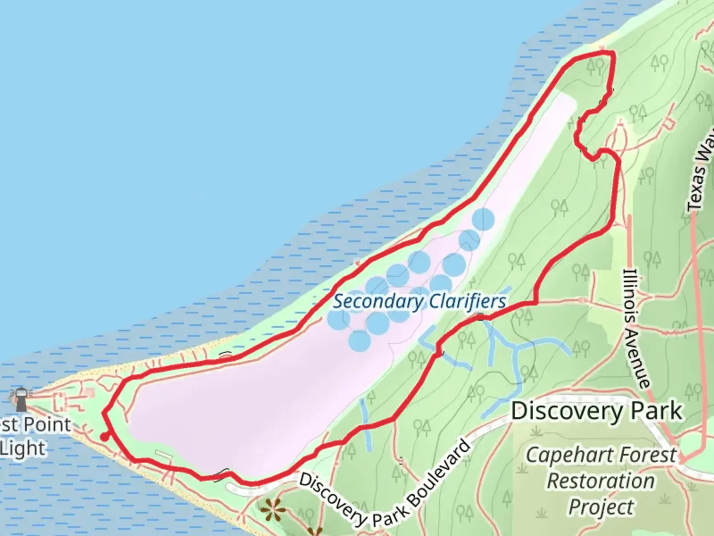 An image depicting the trail North Beach and Hidden Valley Loop Trail and its surrounding area.