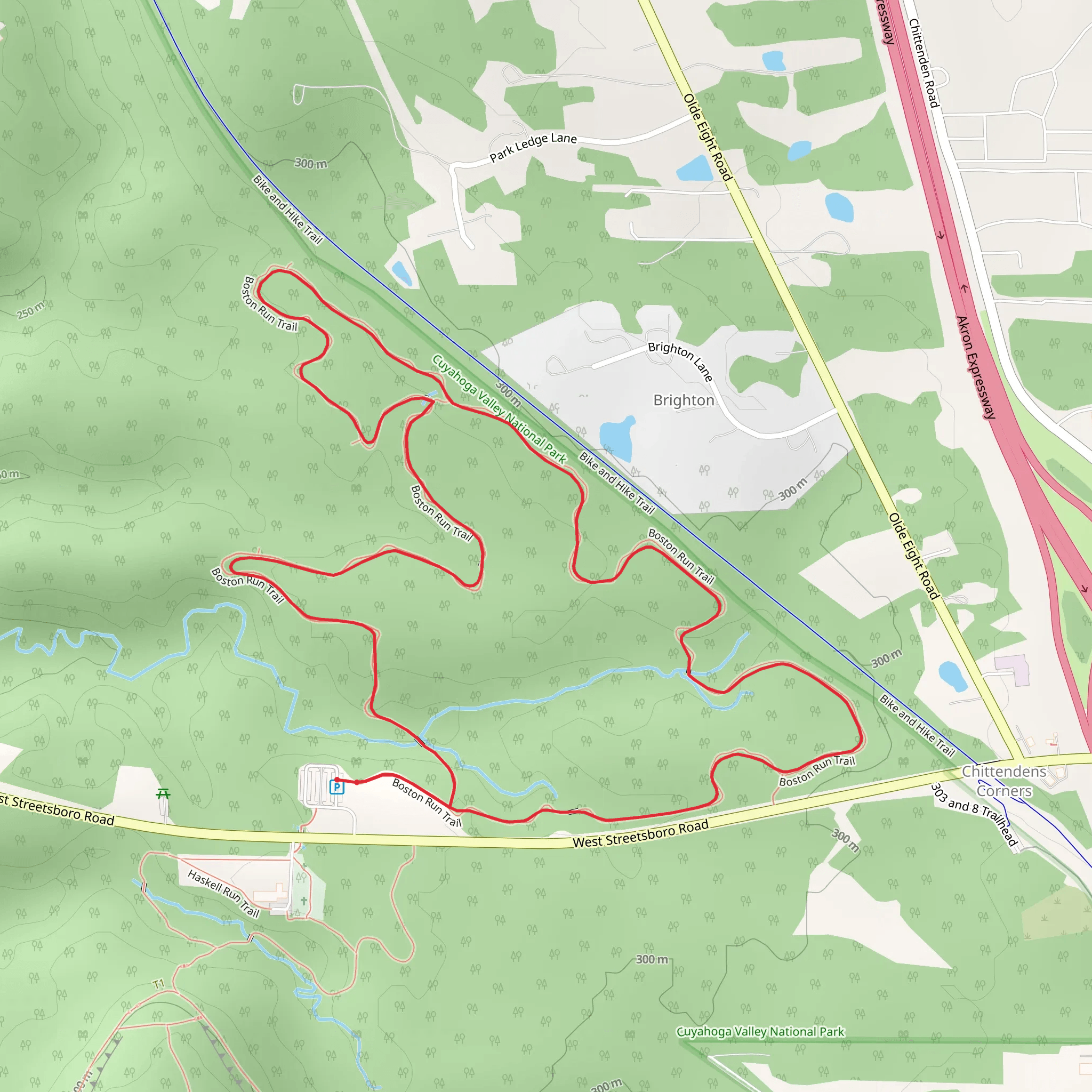 Boston Run Trail mobile static map