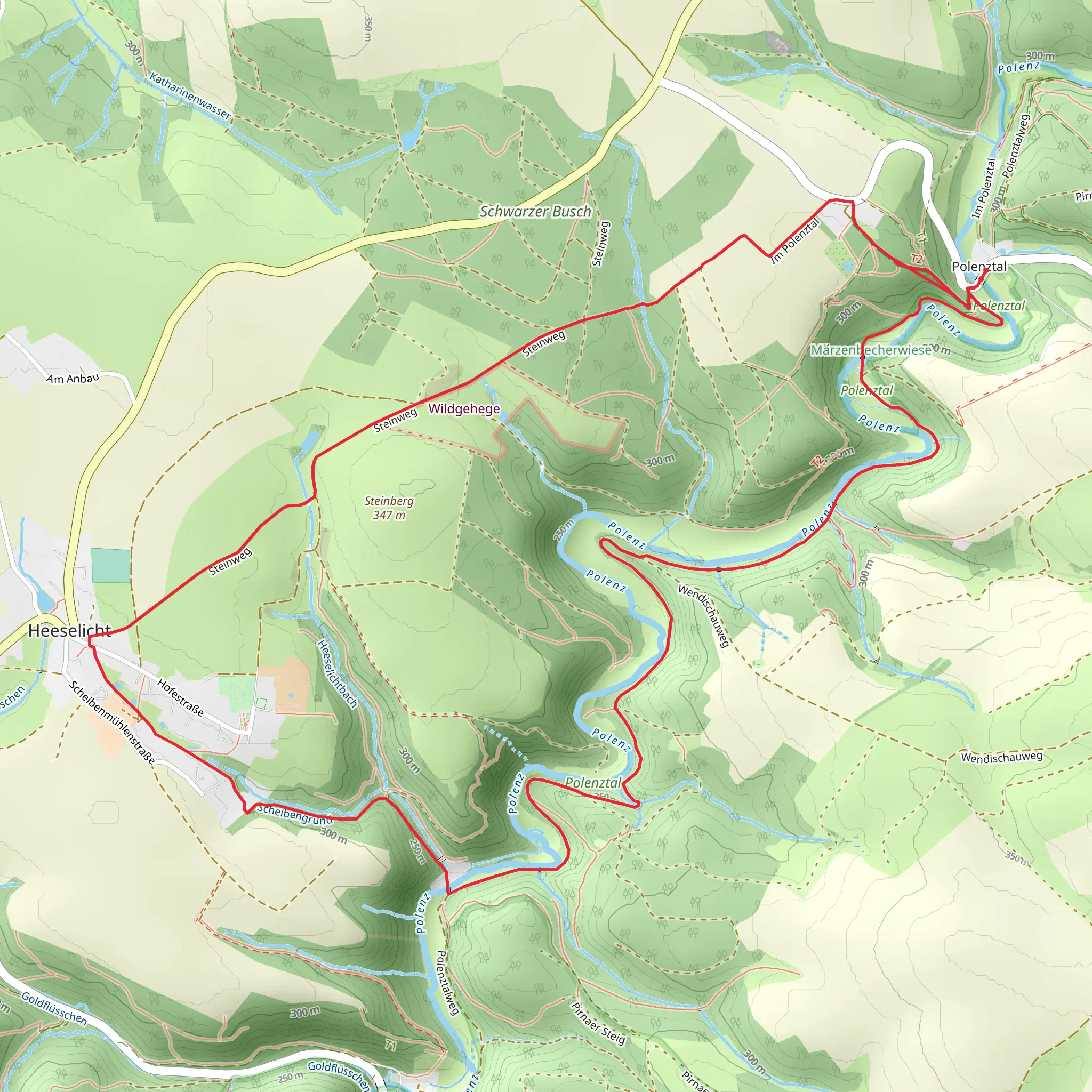 Marzenbecherwiesen, Scheibenmuhle and Steinberg Loop mobile static map