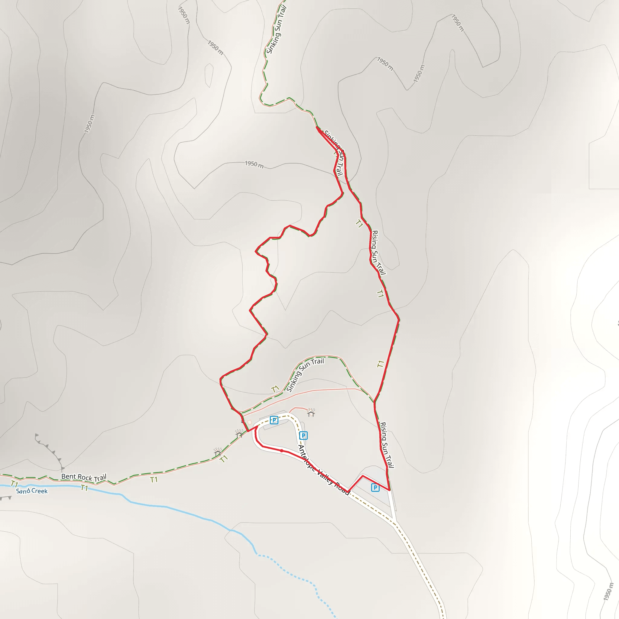 Rising Sun Loop Trail mobile static map