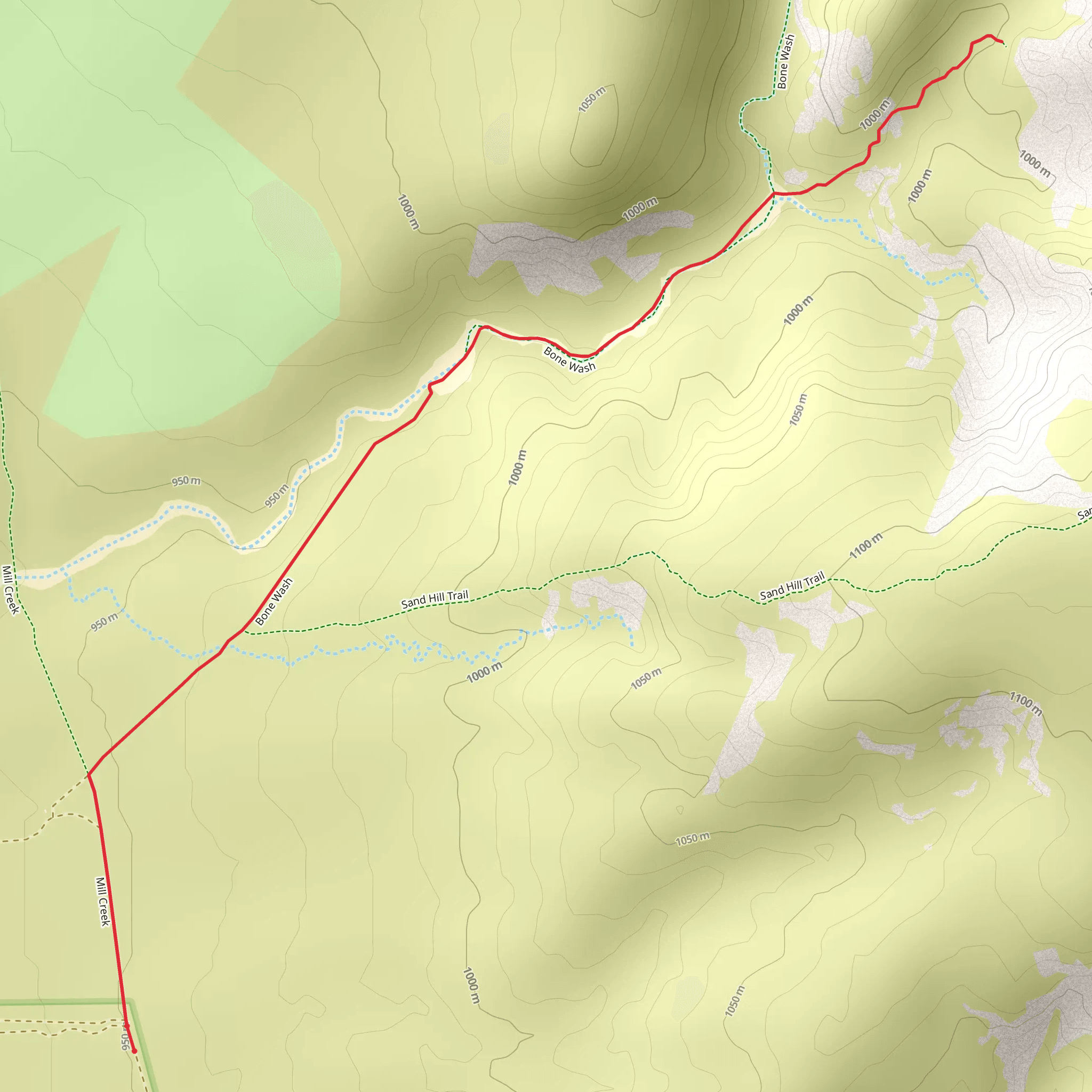 Bone Wash Trail mobile static map