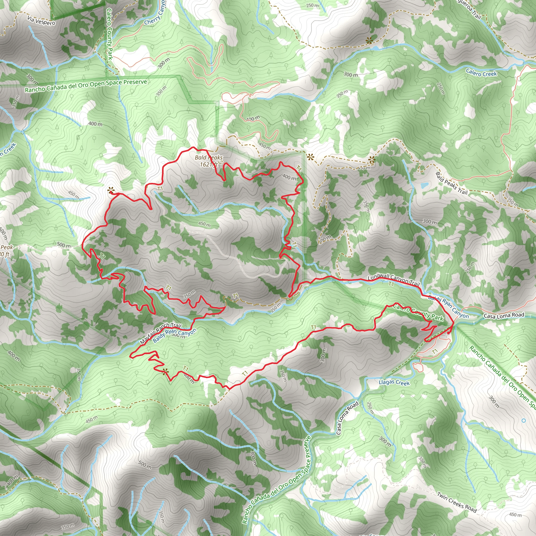 Mayfair Ranch and Bald Peaks Loop Trail mobile static map