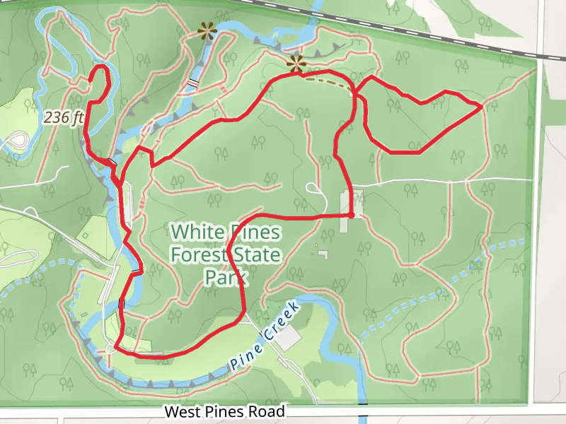 Sleepy Hollow, Sunset and Whispering Pine Loop Trail