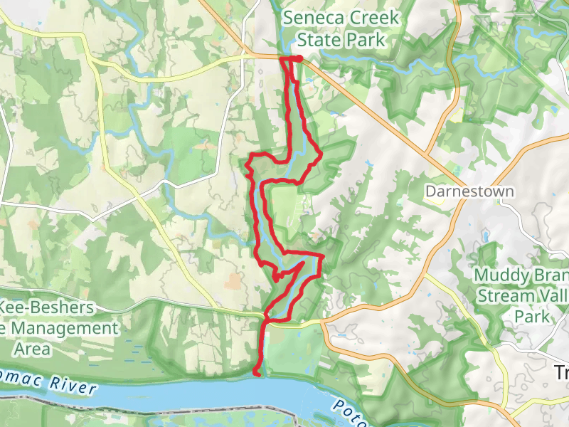 Seneca Creek Greenway and Seneca Bluffs Loop trail