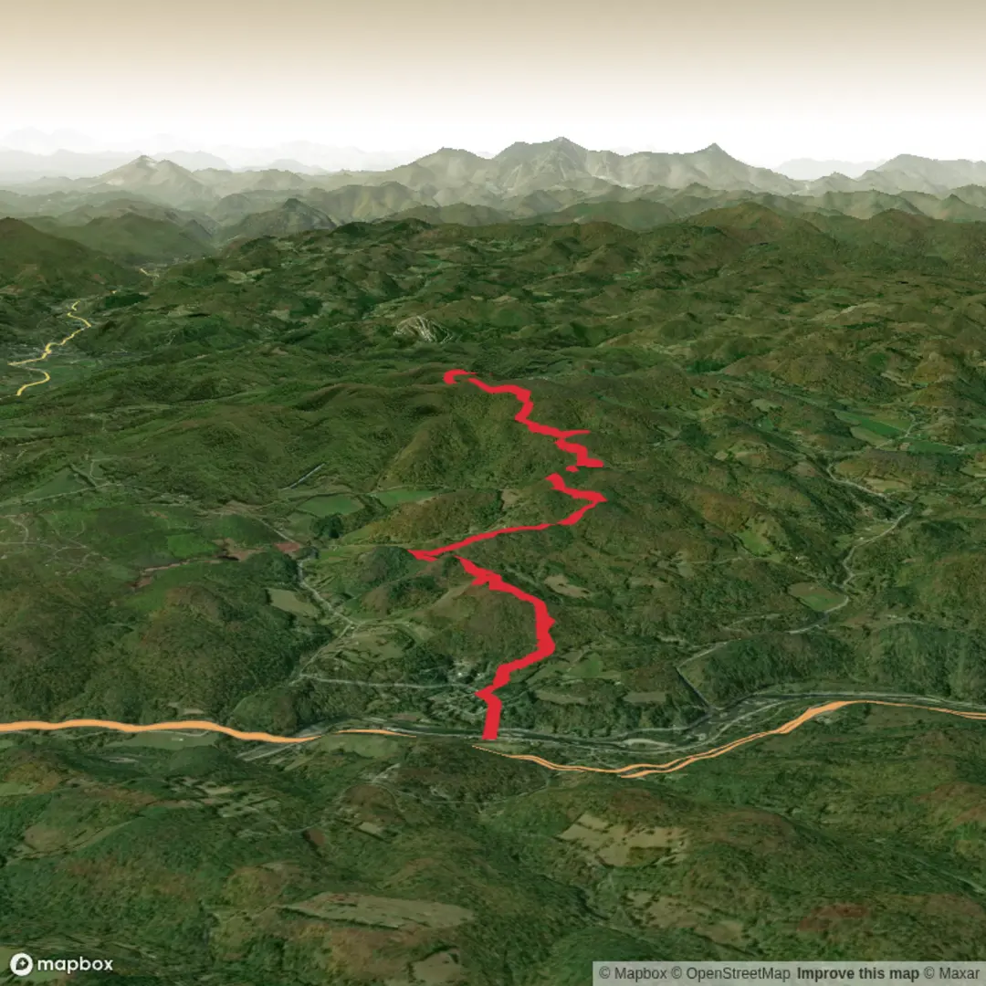 An image depicting the trail Bunker Hill Cemetery and Thistle Hill via Appalachian Trail and its surrounding area.