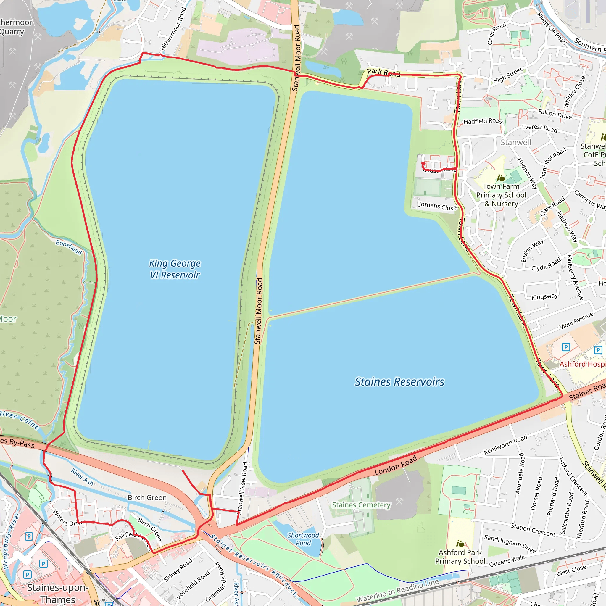 King George VI Reservoir and Stains Reservoirs Loop | Surrey | England