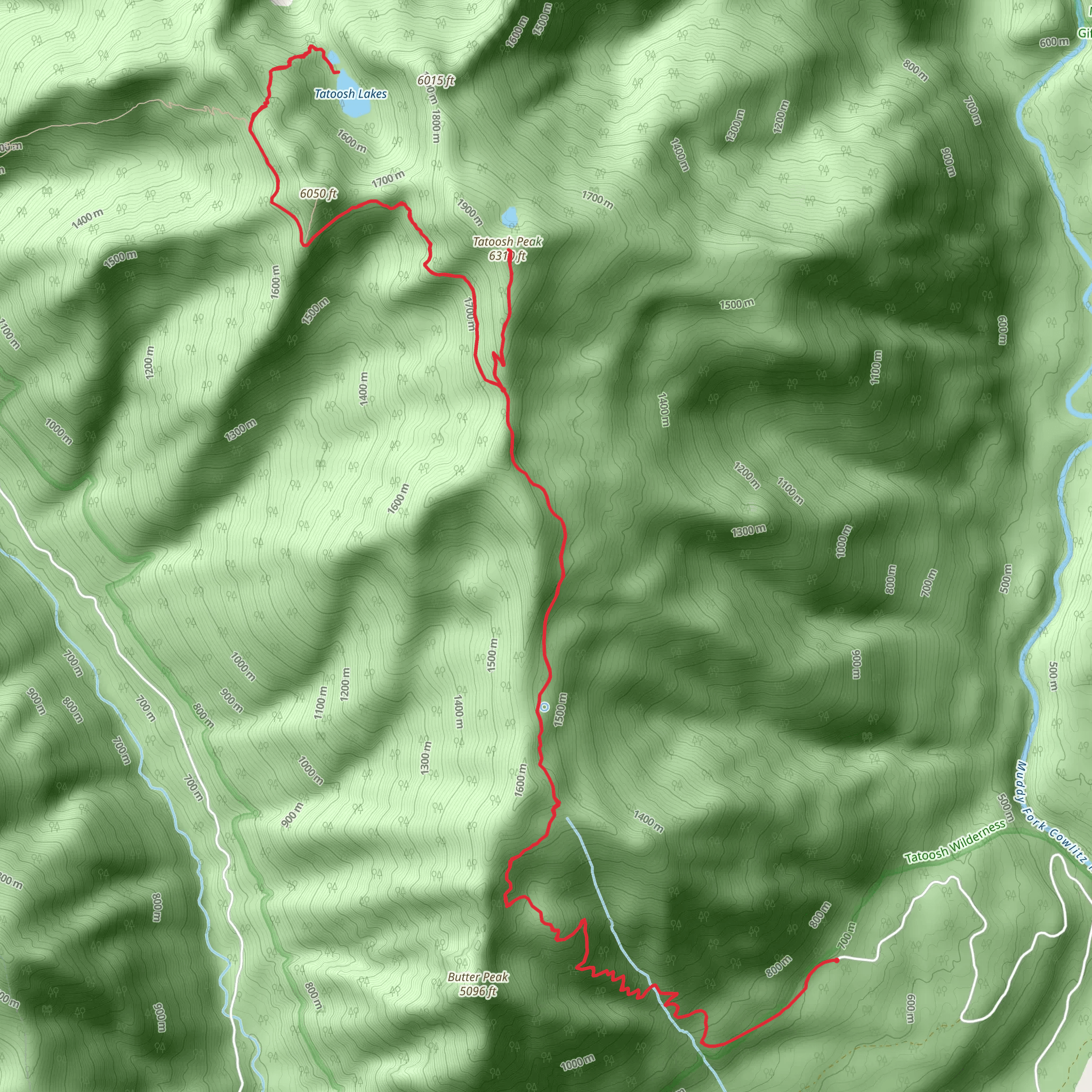Tatoosh Lookout Trail mobile static map