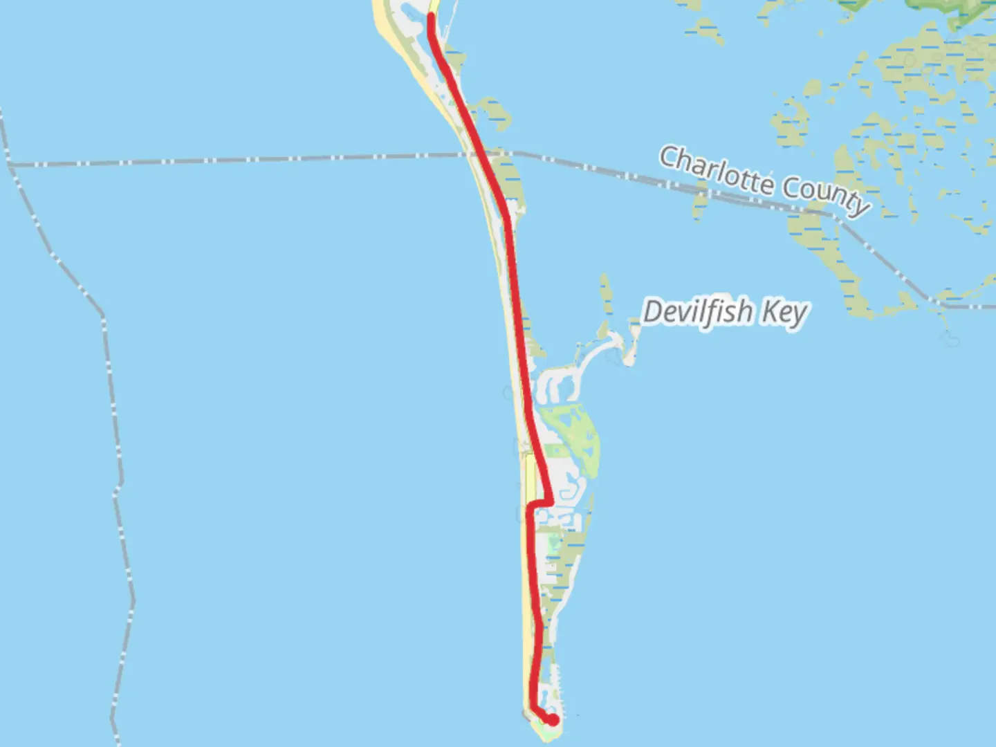 An image depicting the trail Gasparilla Island-Boca Grande Trail and its surrounding area.