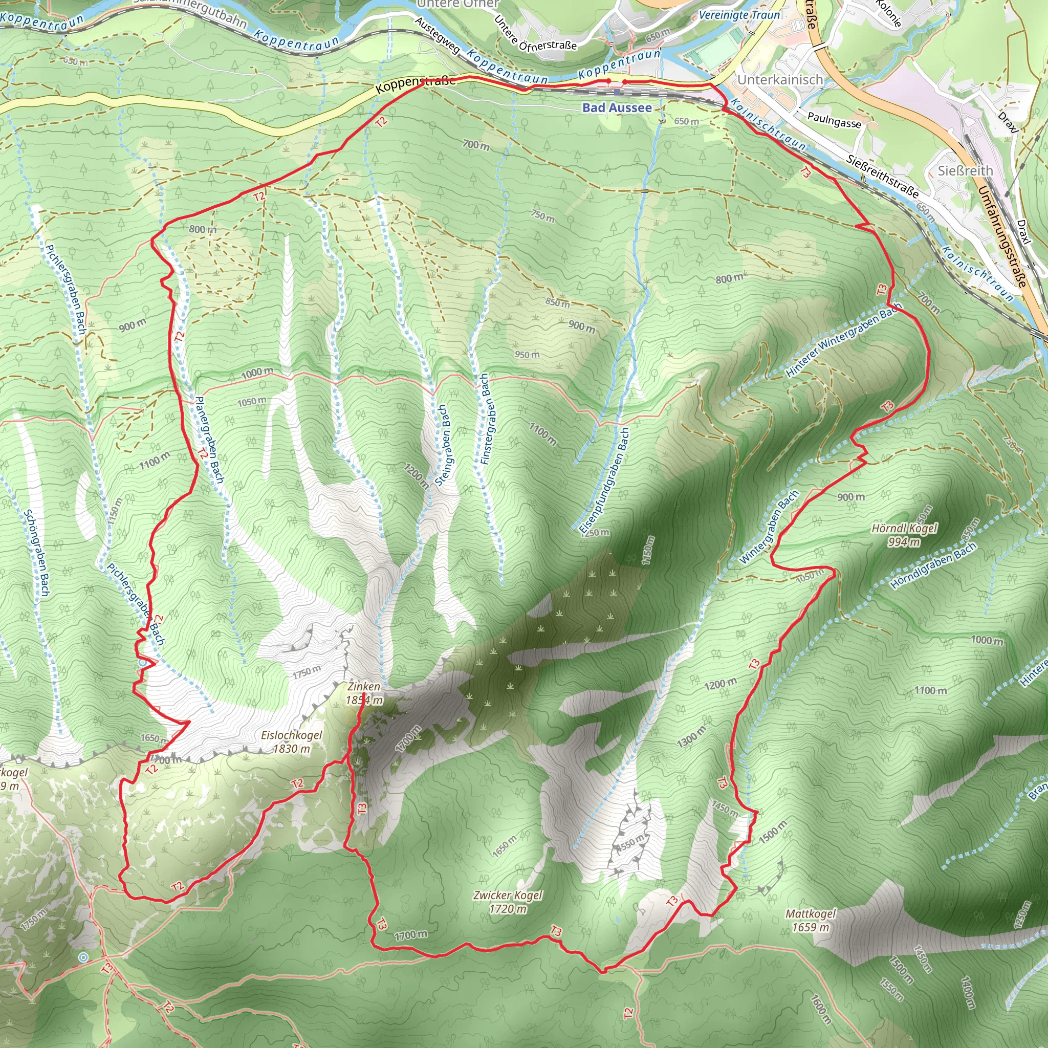 Ausseer Zinken Hike mobile static map