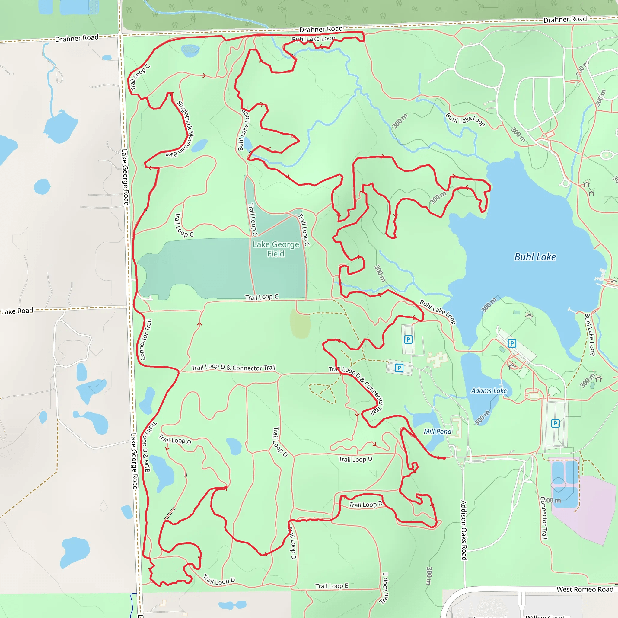Buhl Lake Loop via Trail Loop c and D mobile static map