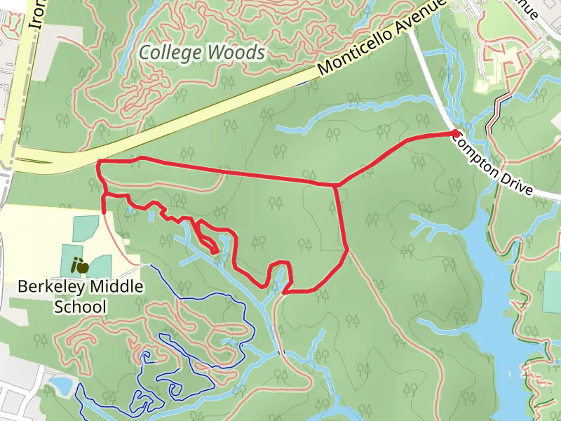 Monticello Trail and Matoaka Woods Trail Loop